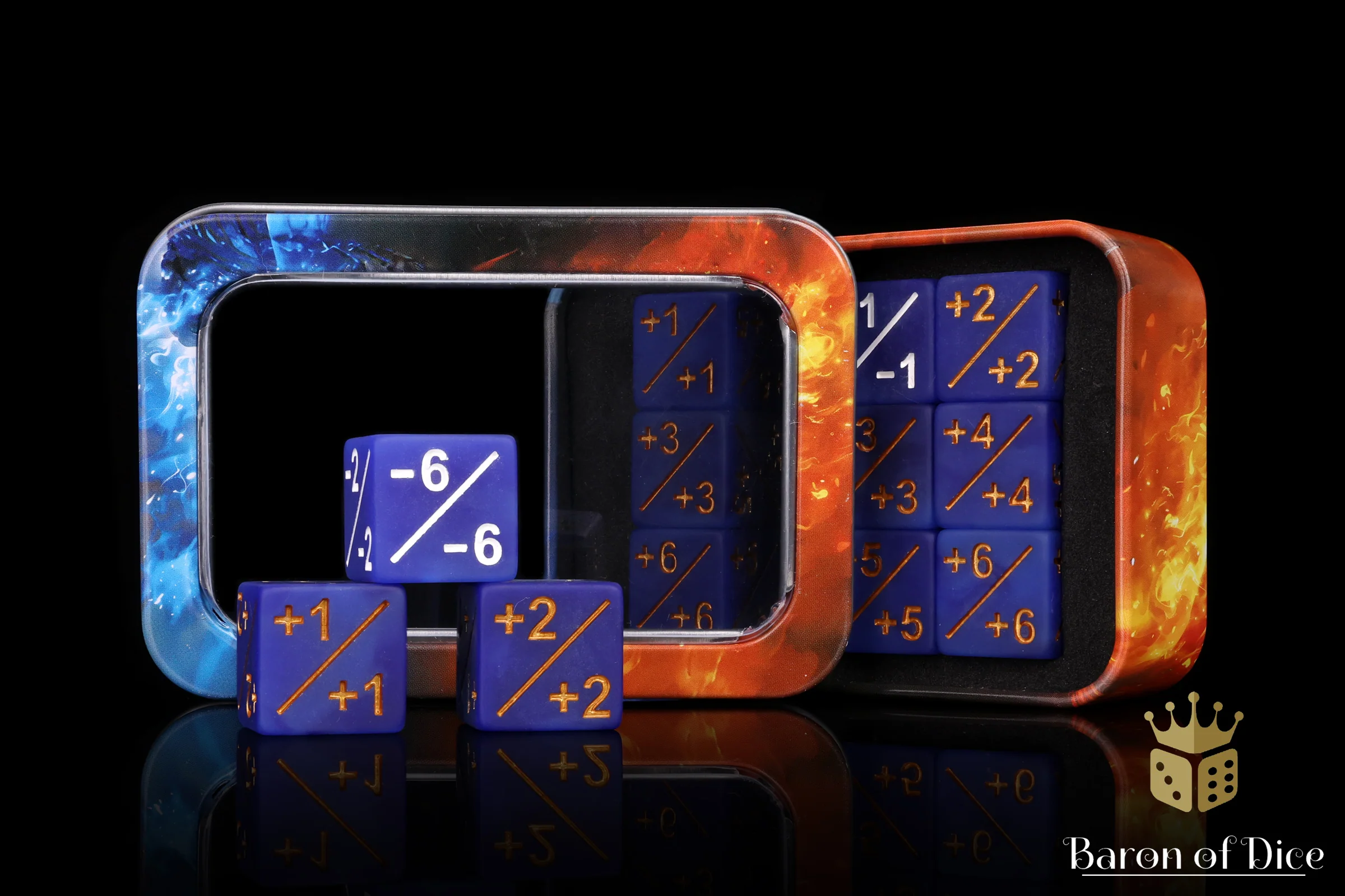 +1/ -1 Counters - Matte Blue - Set of 10 - Image 2