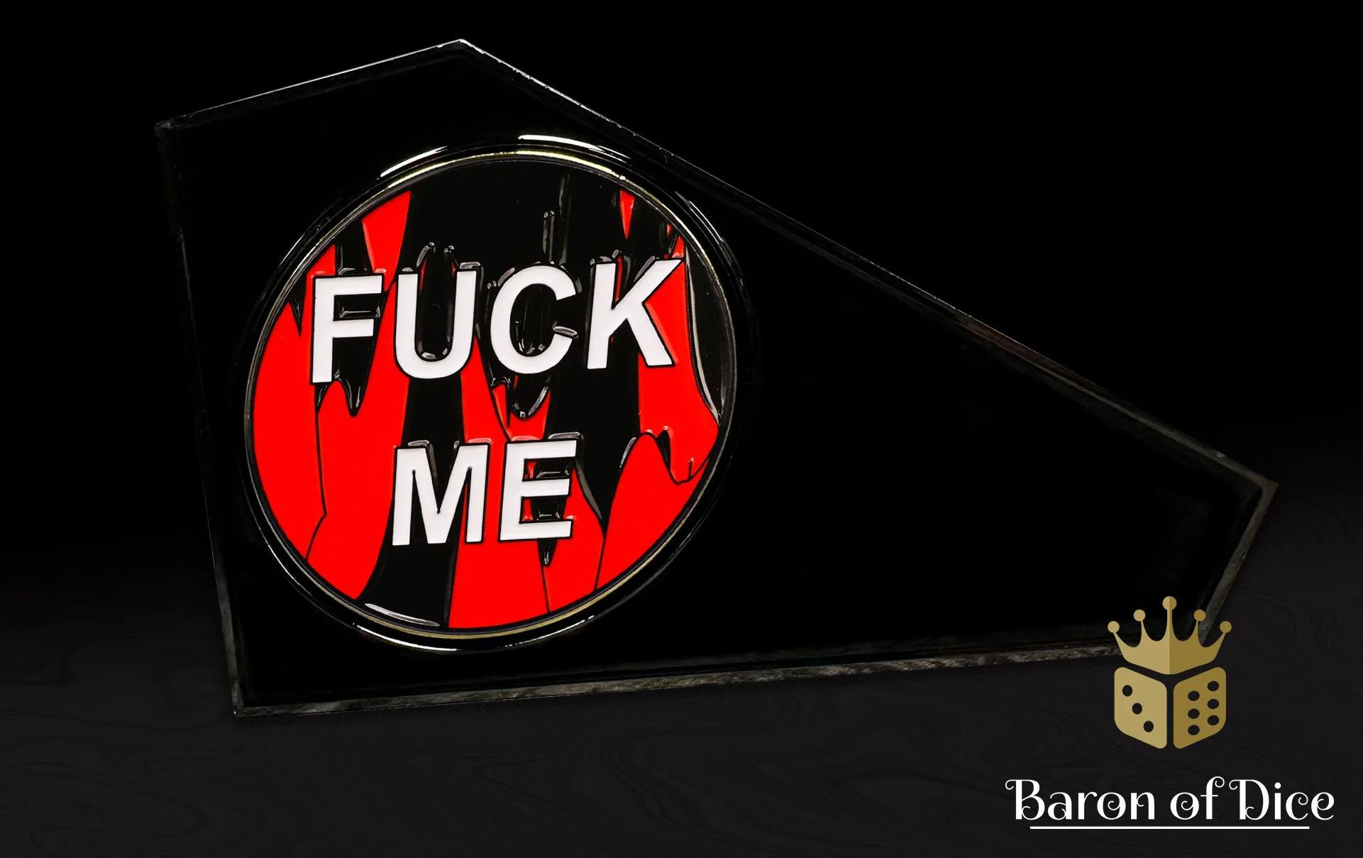 Metal Combat Gauge | Baron Coin™ Compatible | F**k Me | Red