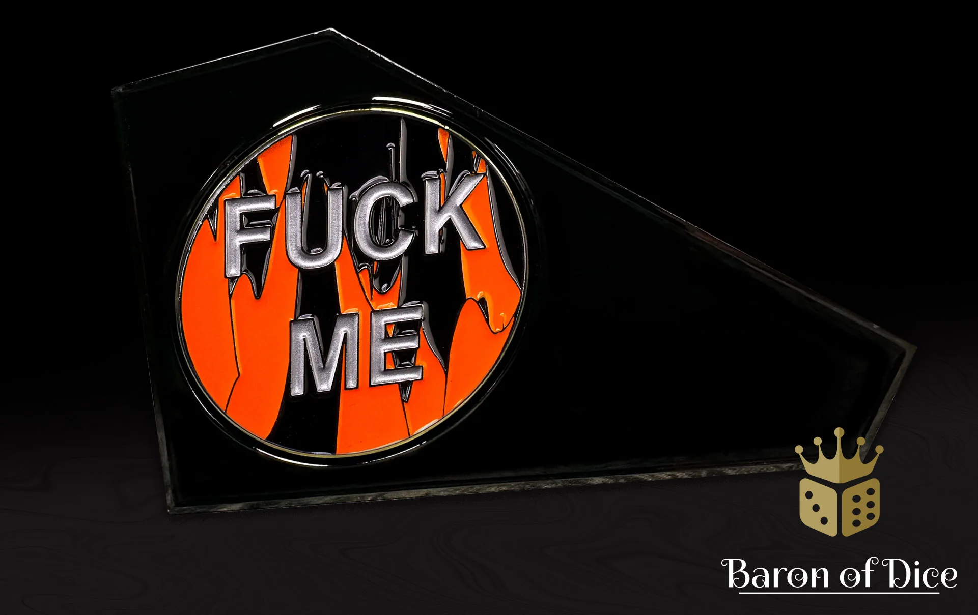 Metal Combat Gauge | Baron Coin™ Compatible | F**k Me | Silver