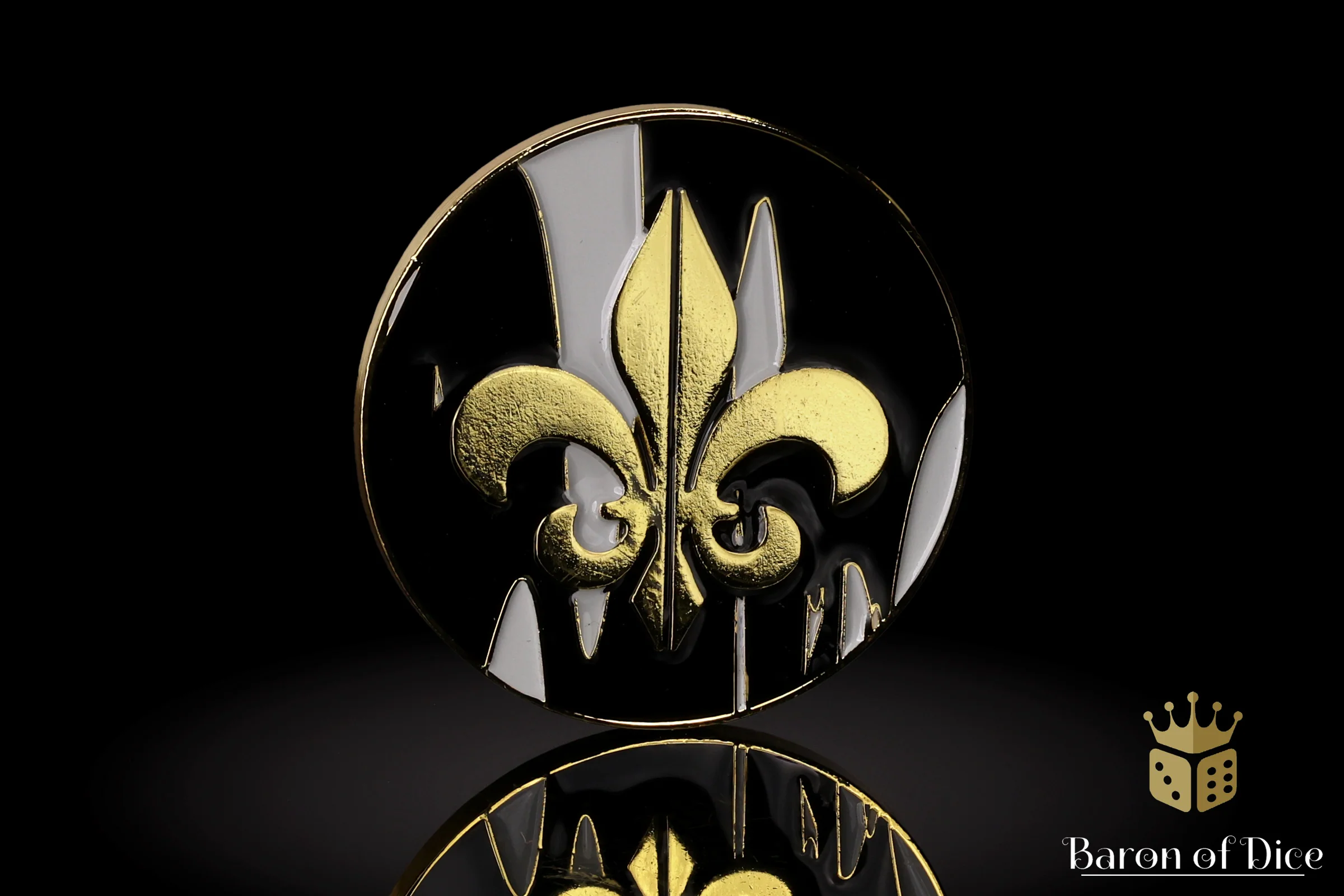 Metal Combat Gauge | Baron Coin™ Compatible | Fleur De Lis | Heritage - Image 2