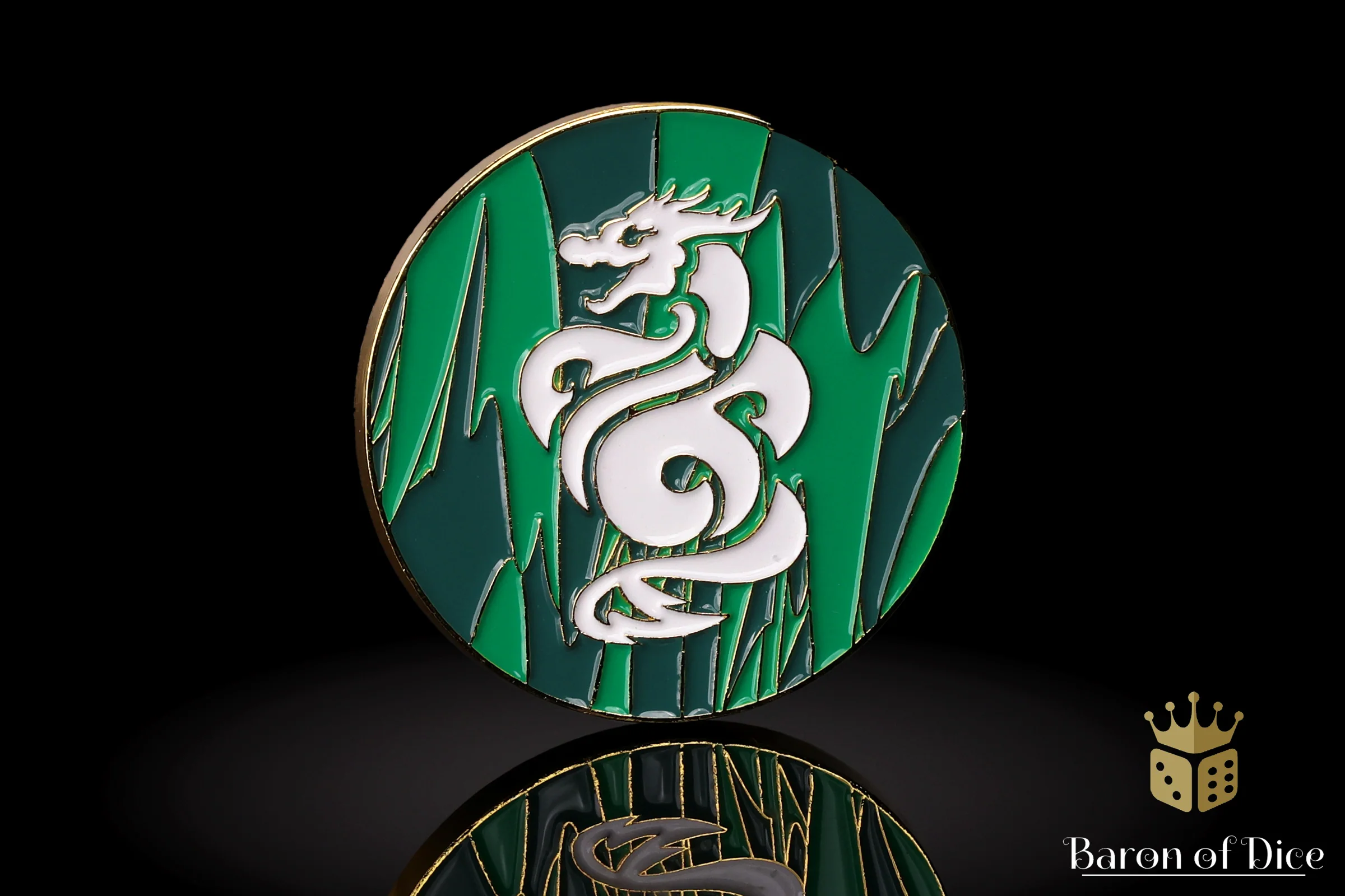 Metal Combat Gauge | Baron Coin™ Compatible | Jade Dragon - Image 2