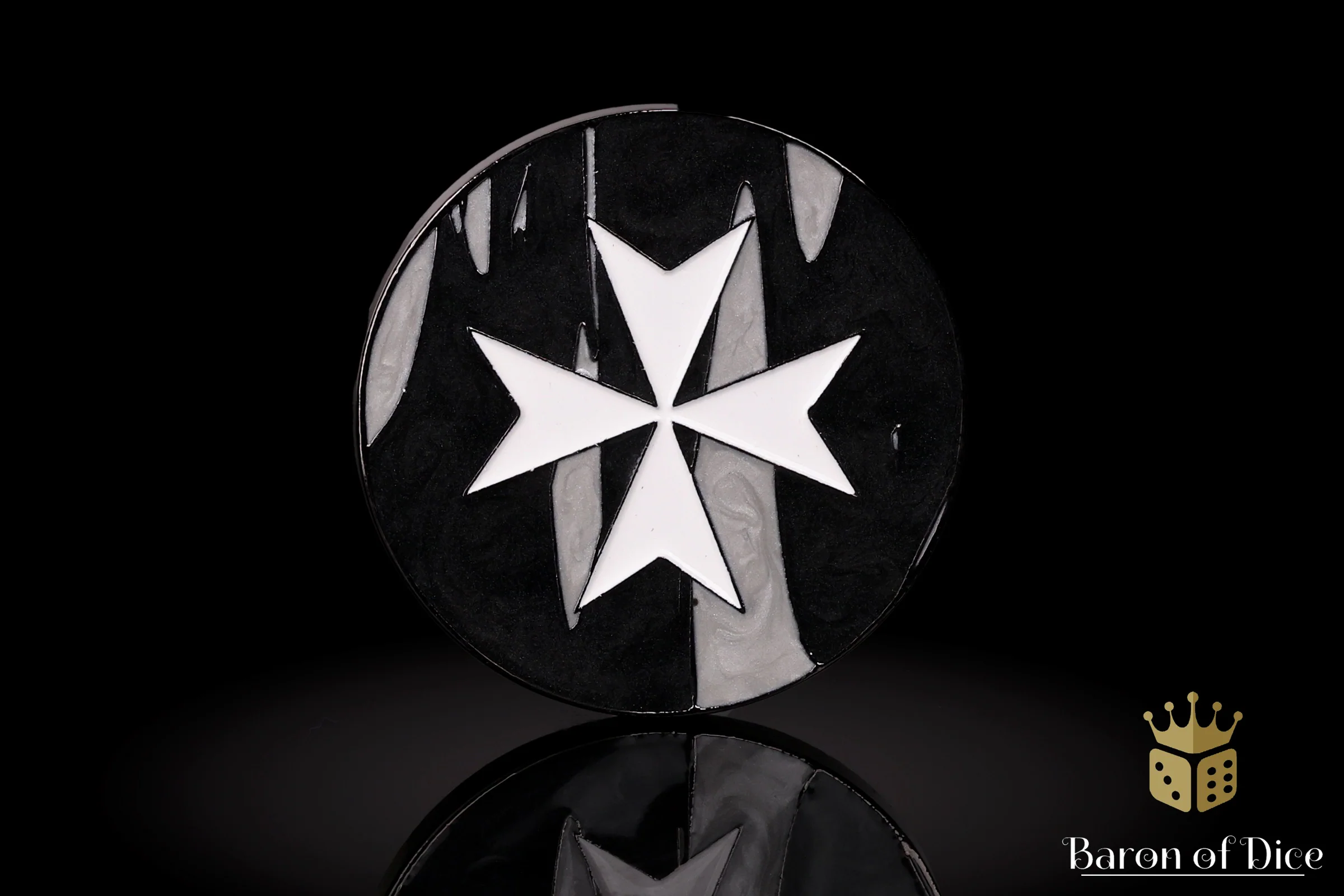 Metal Combat Gauge | Baron Coin™ Compatible | Knights Templar | Black - Image 2