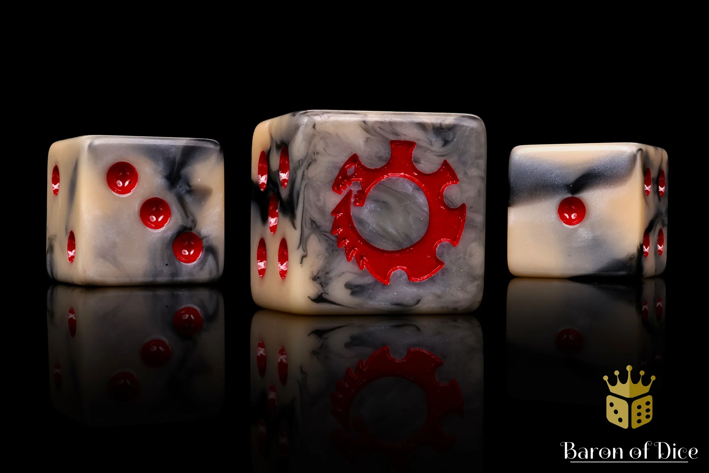 Alien Dice - Beige & Red - Image 3
