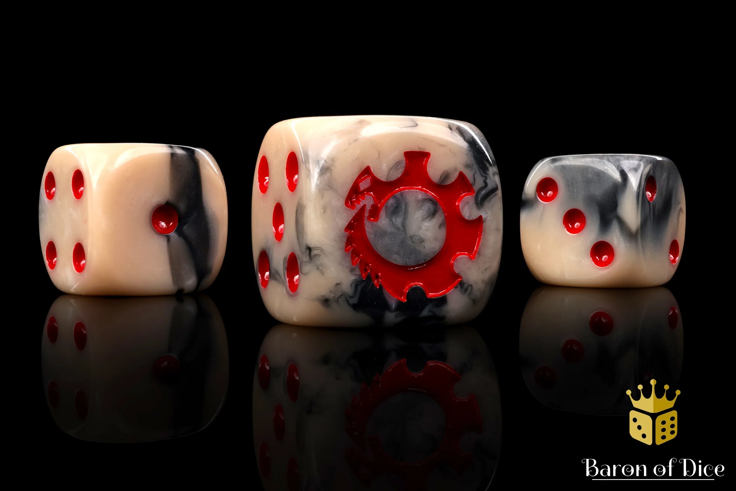 Alien Dice - Beige & Red - Image 4