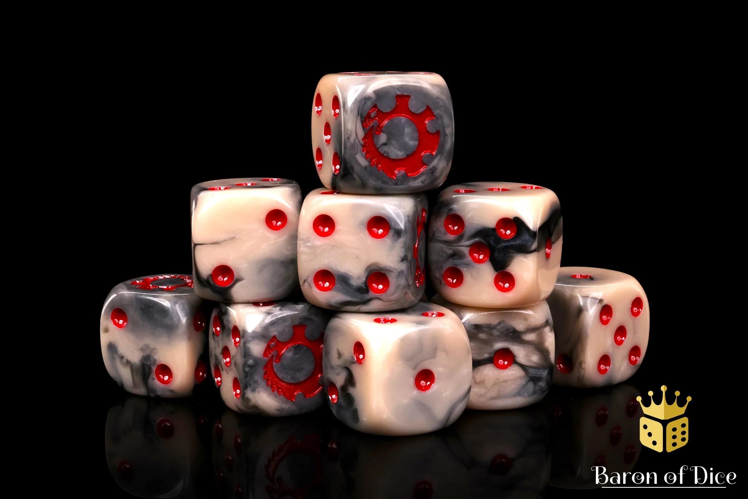 Alien Dice - Beige & Red - Image 6