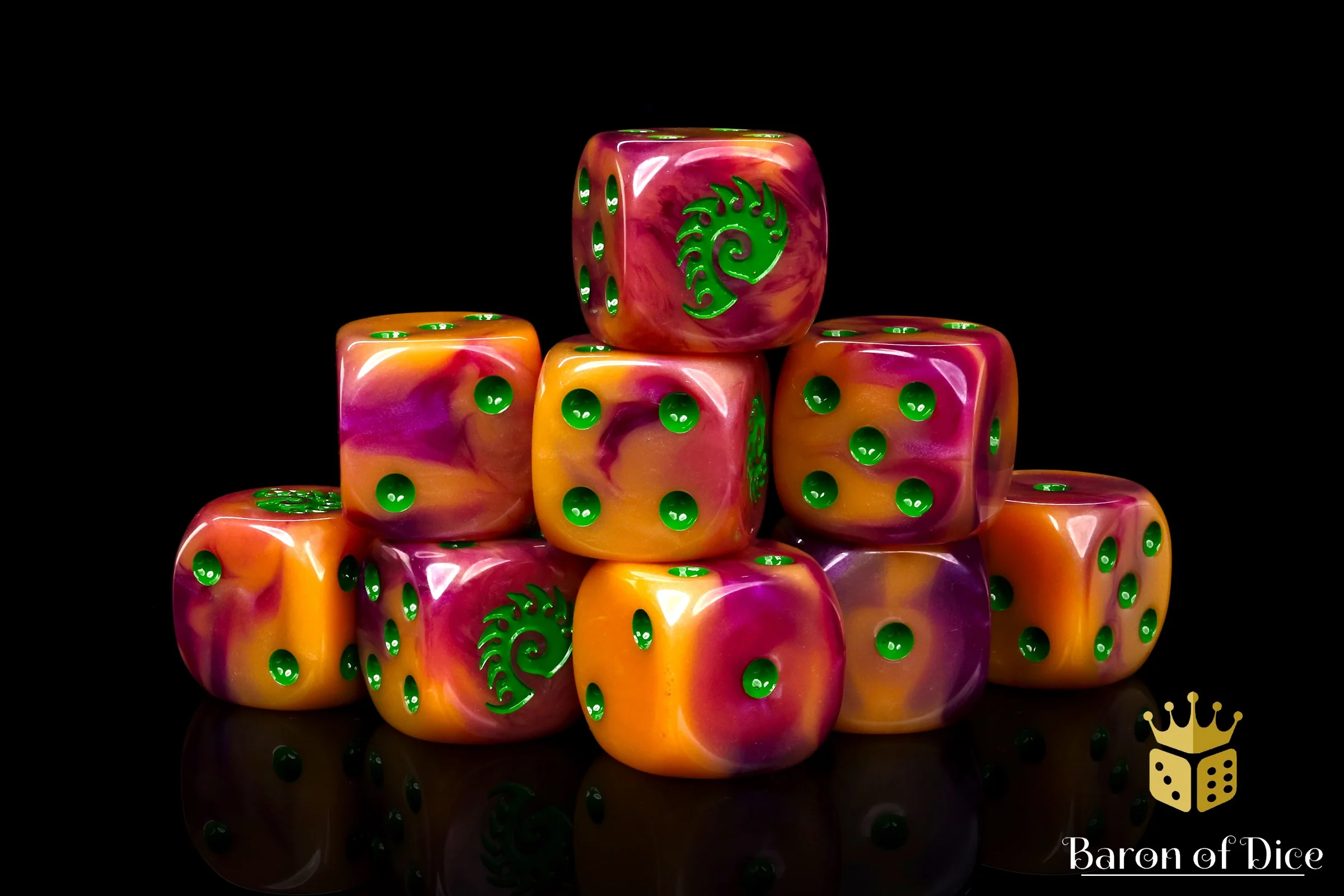 Alien Dice - Orange & Green - Image 6