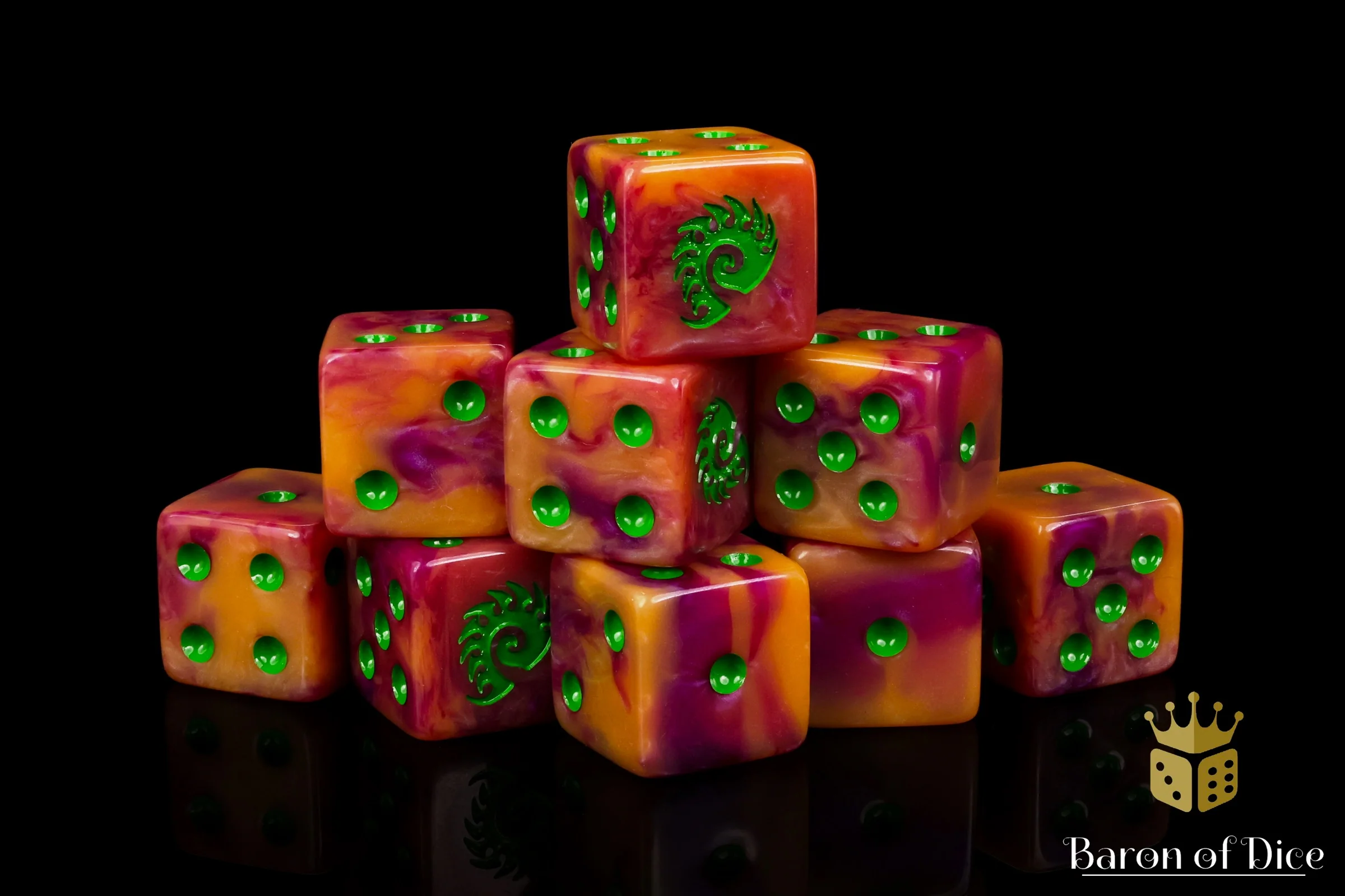 Alien Dice - Orange & Green - Image 7