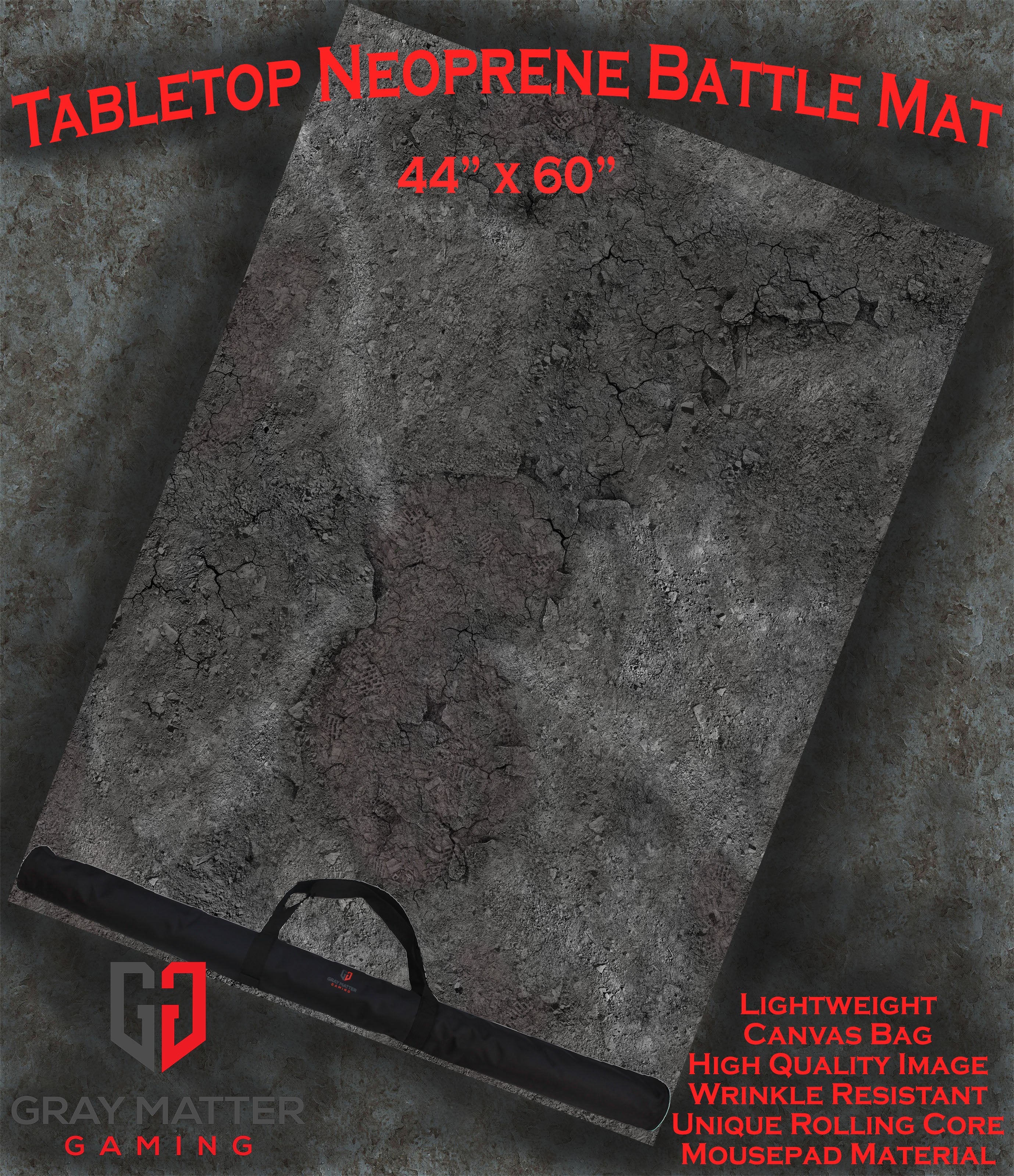 Ashen Wastelands - Neoprene Battle Mat - Baron of Dice