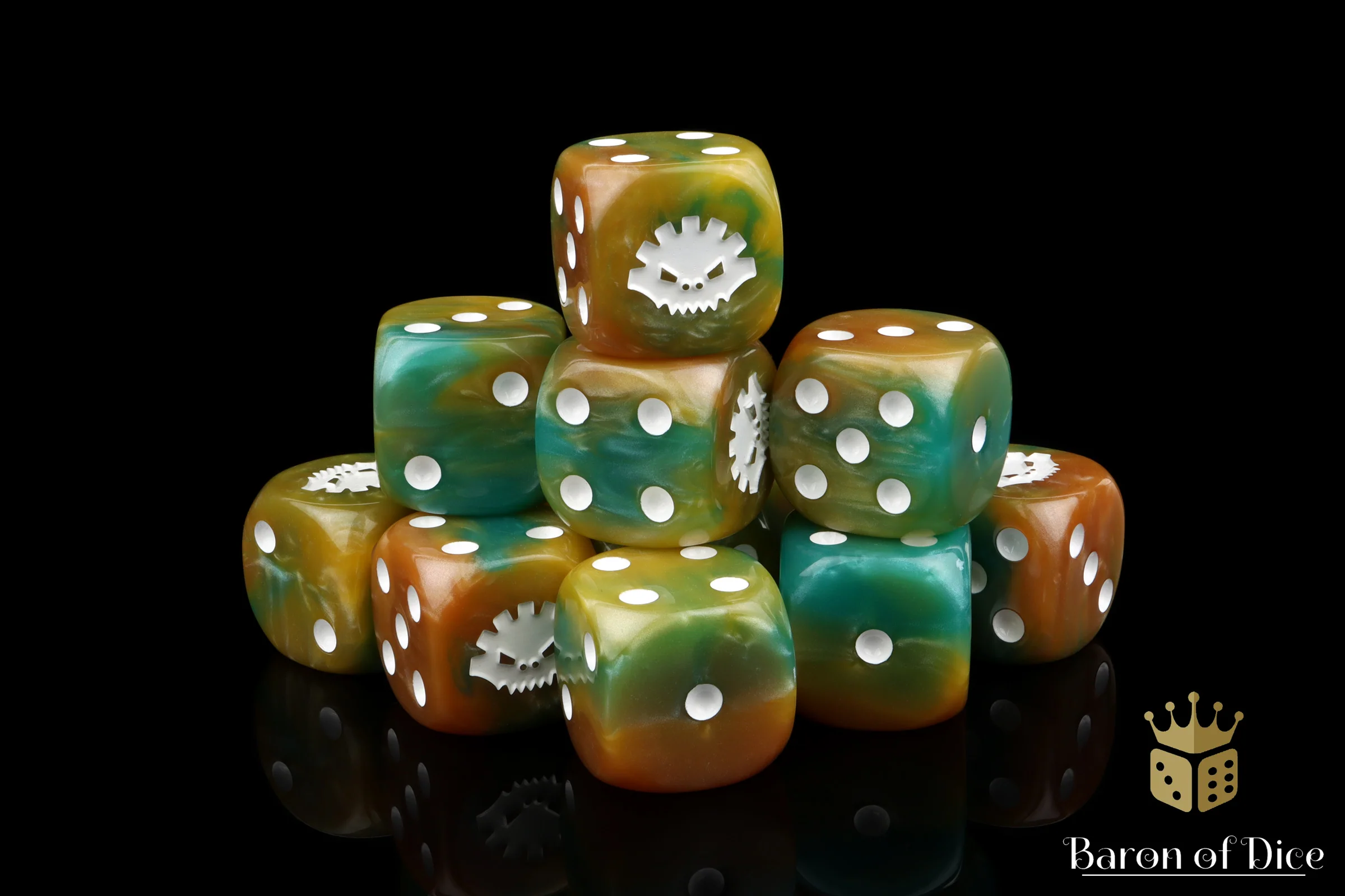 Aztec Lizard Dice - Golden Scale - Image 3