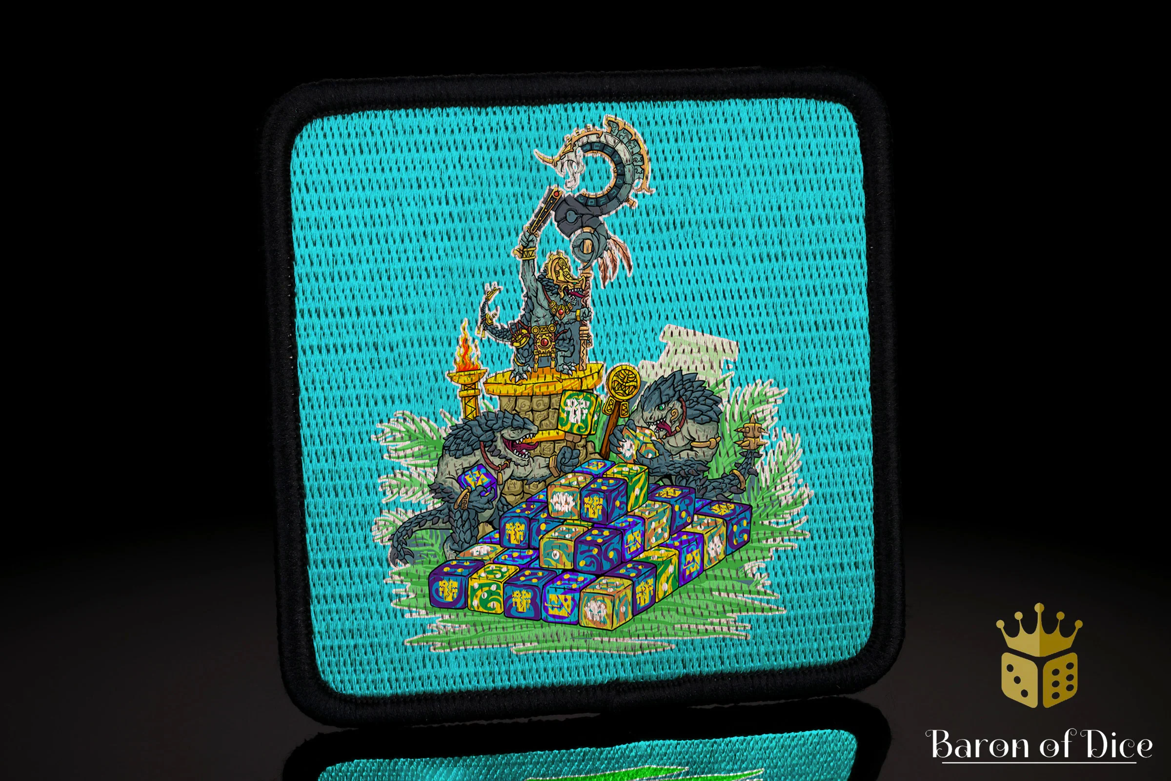 Baron's Dice Bag | Celestial Dinosaurs Velcro Patch - Image 2