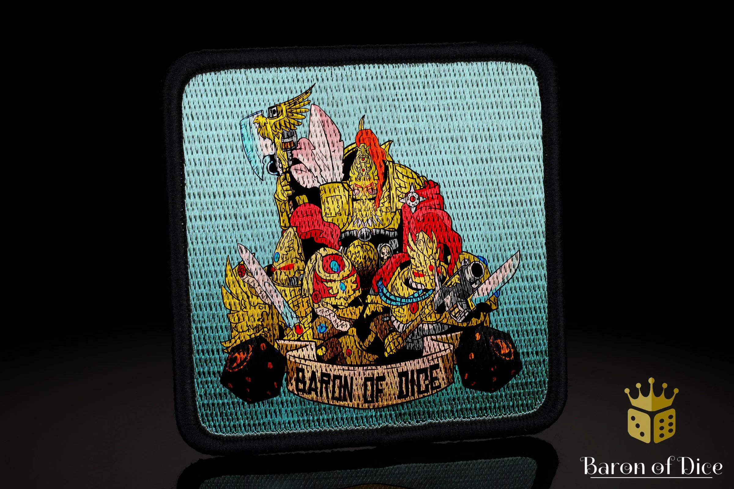 Baron's Dice Bag | Golden Warriors Velcro Patch - Image 2