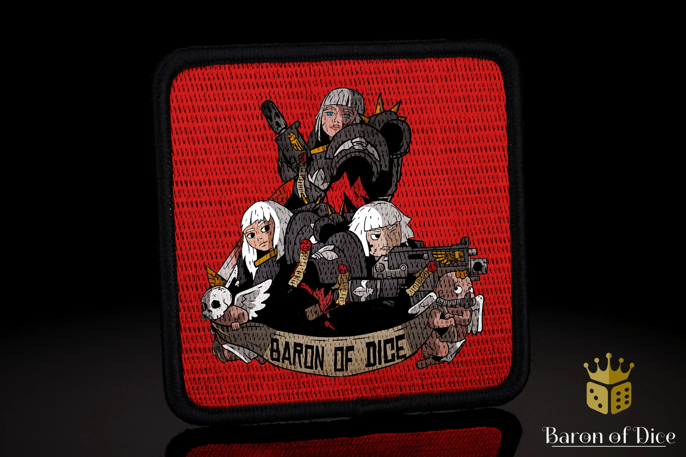 Baron's Dice Bag | Nuns with Guns Velcro Patch - Image 2