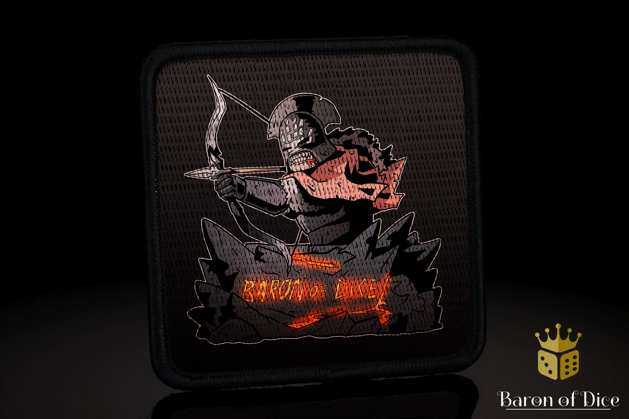 Baron's Dice Bag | Sole Ring | White Warpaint Velcro Patch - Image 2