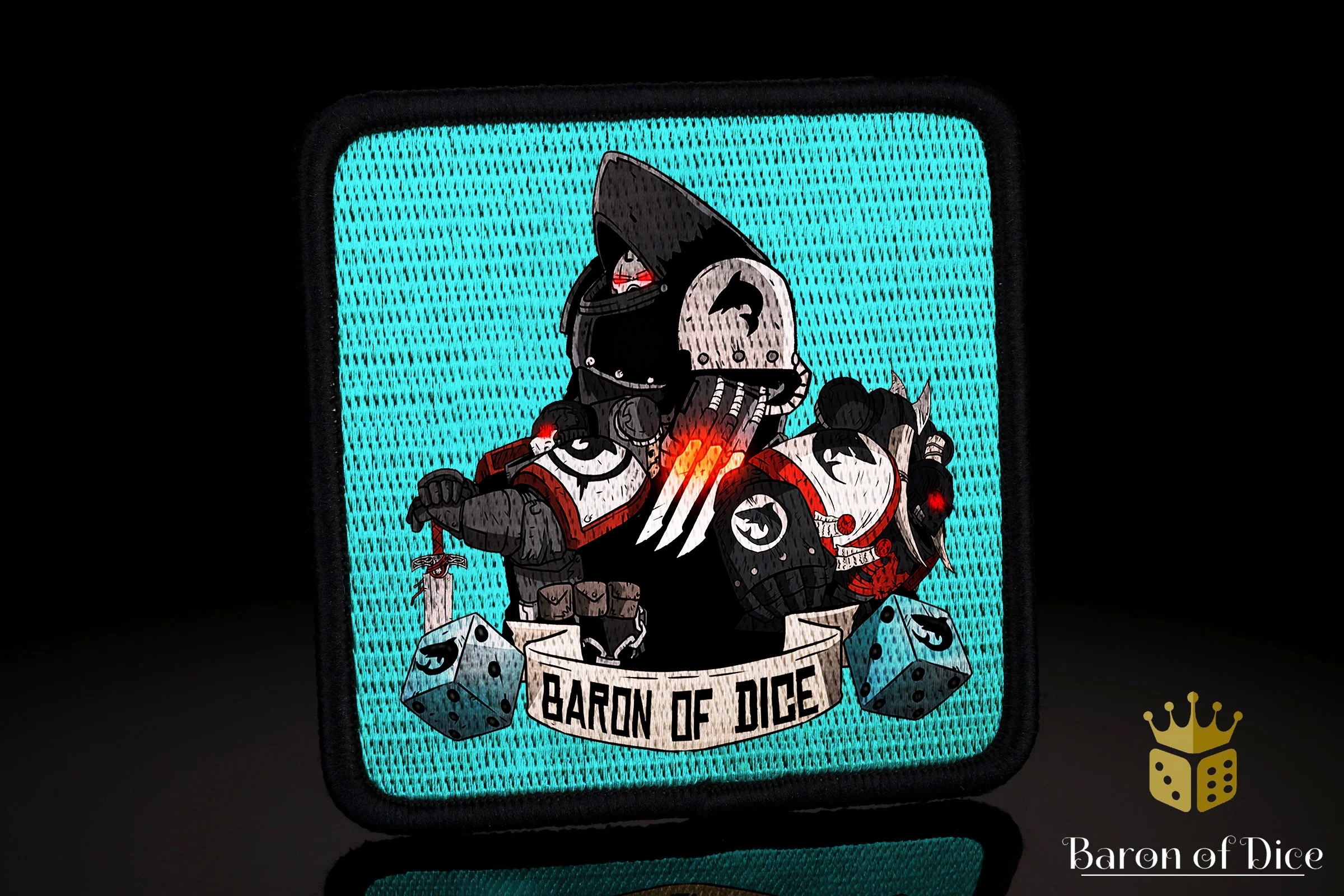Baron's Dice Bag | Space Sharks Velcro Patch - Image 2