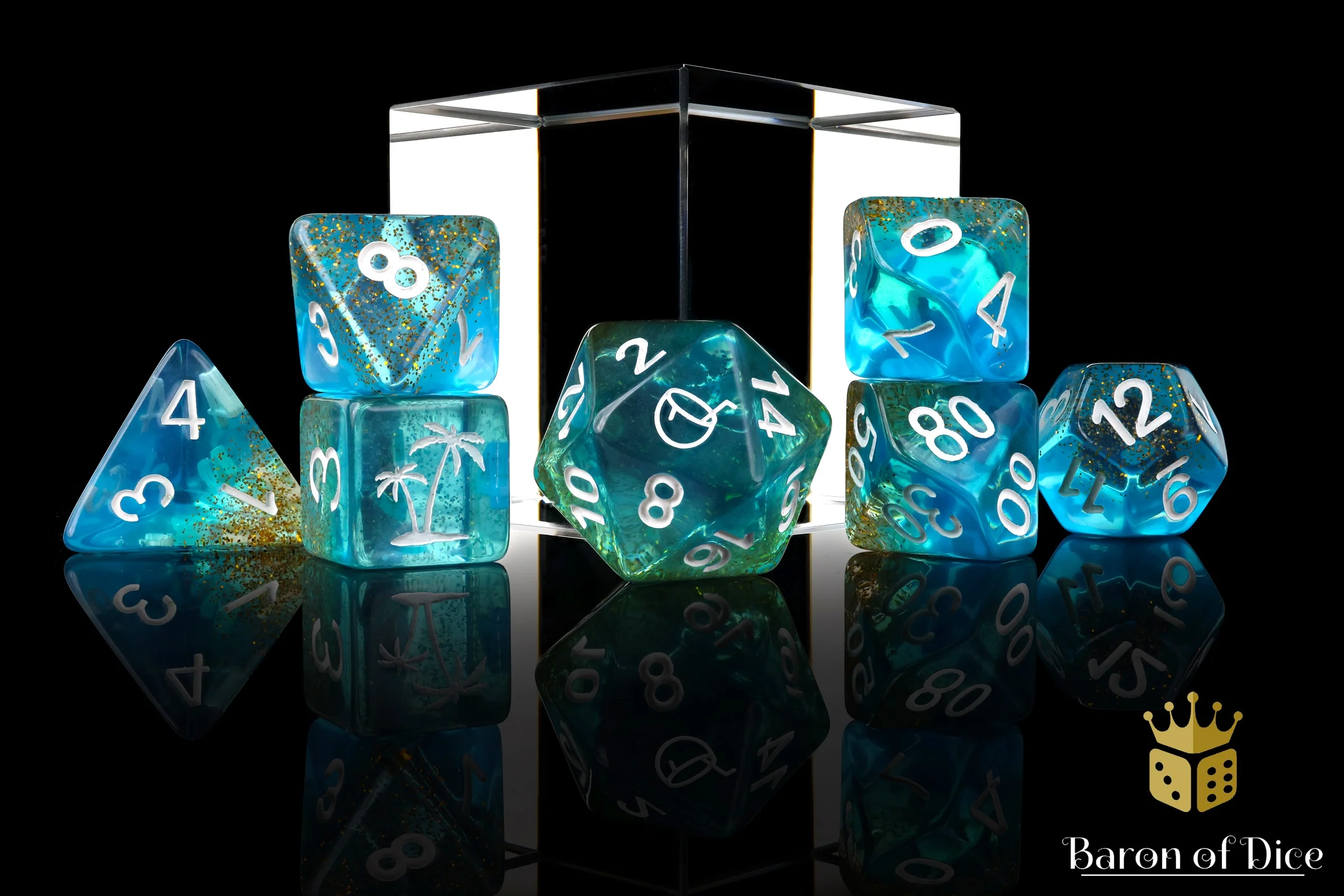 Beach Vibes RPG Dice Set - 7 Pieces - Image 3