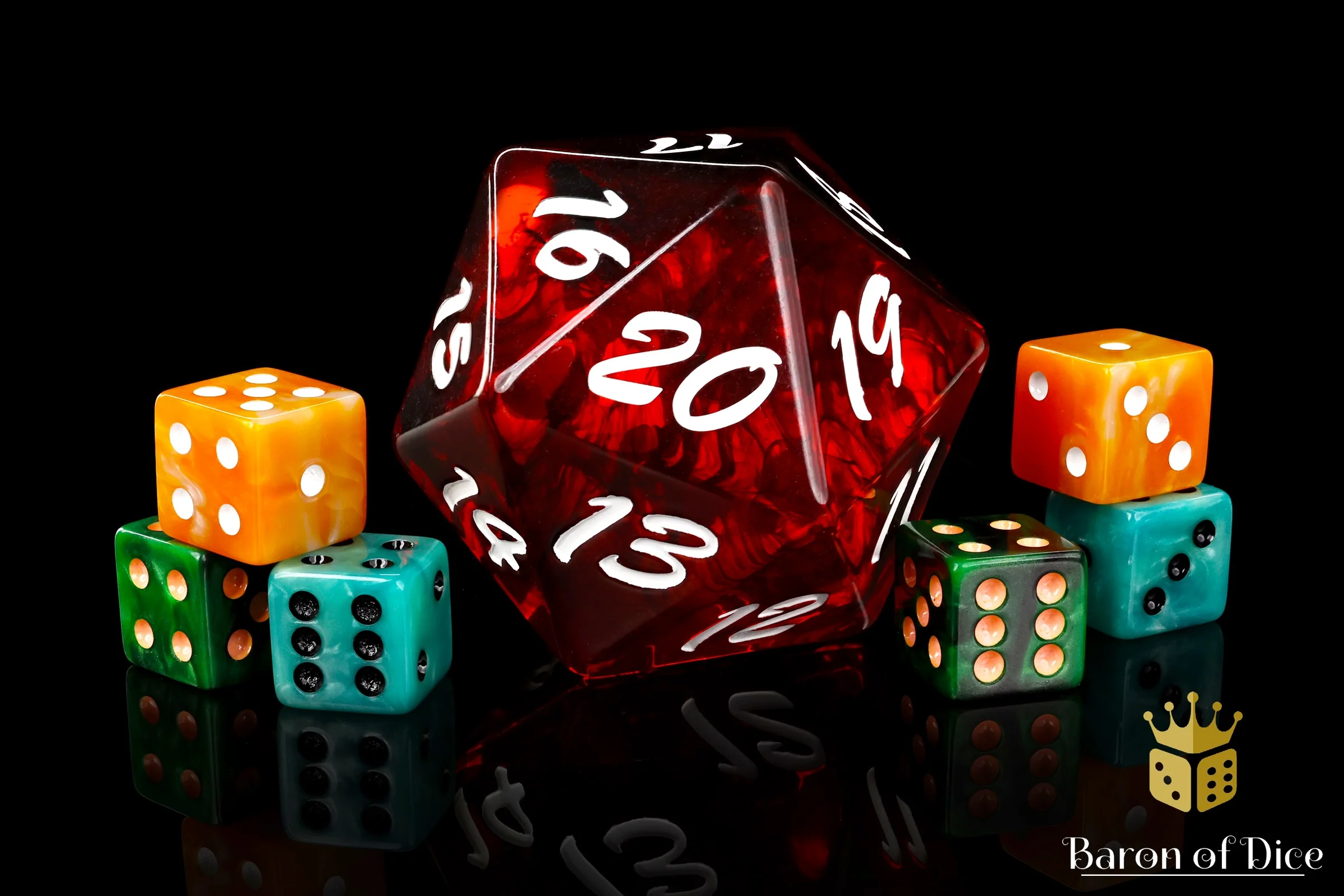 Big Ass Spindown D20 - Red Fire - Image 3