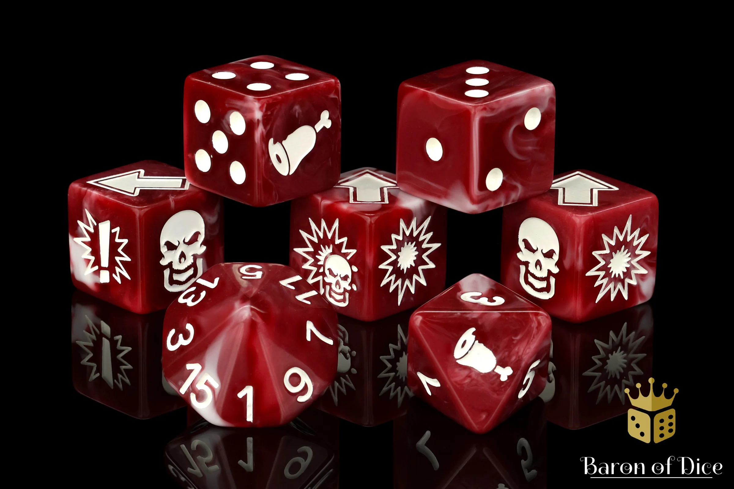 Blood Red - Bloody Football Dice (Set of 7) - Image 4