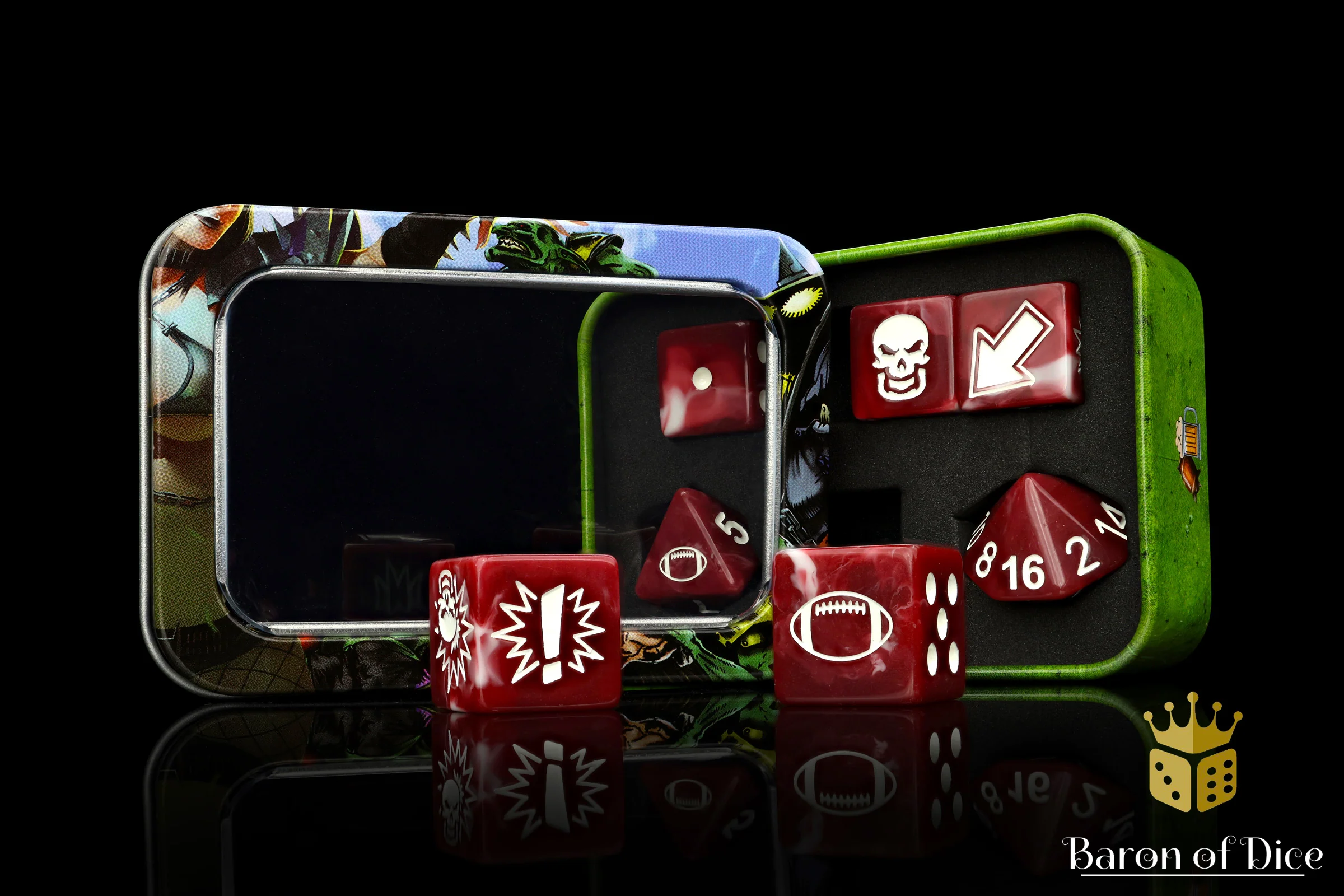 Blood Red - Bloody Football Dice (Set of 7) - Image 9