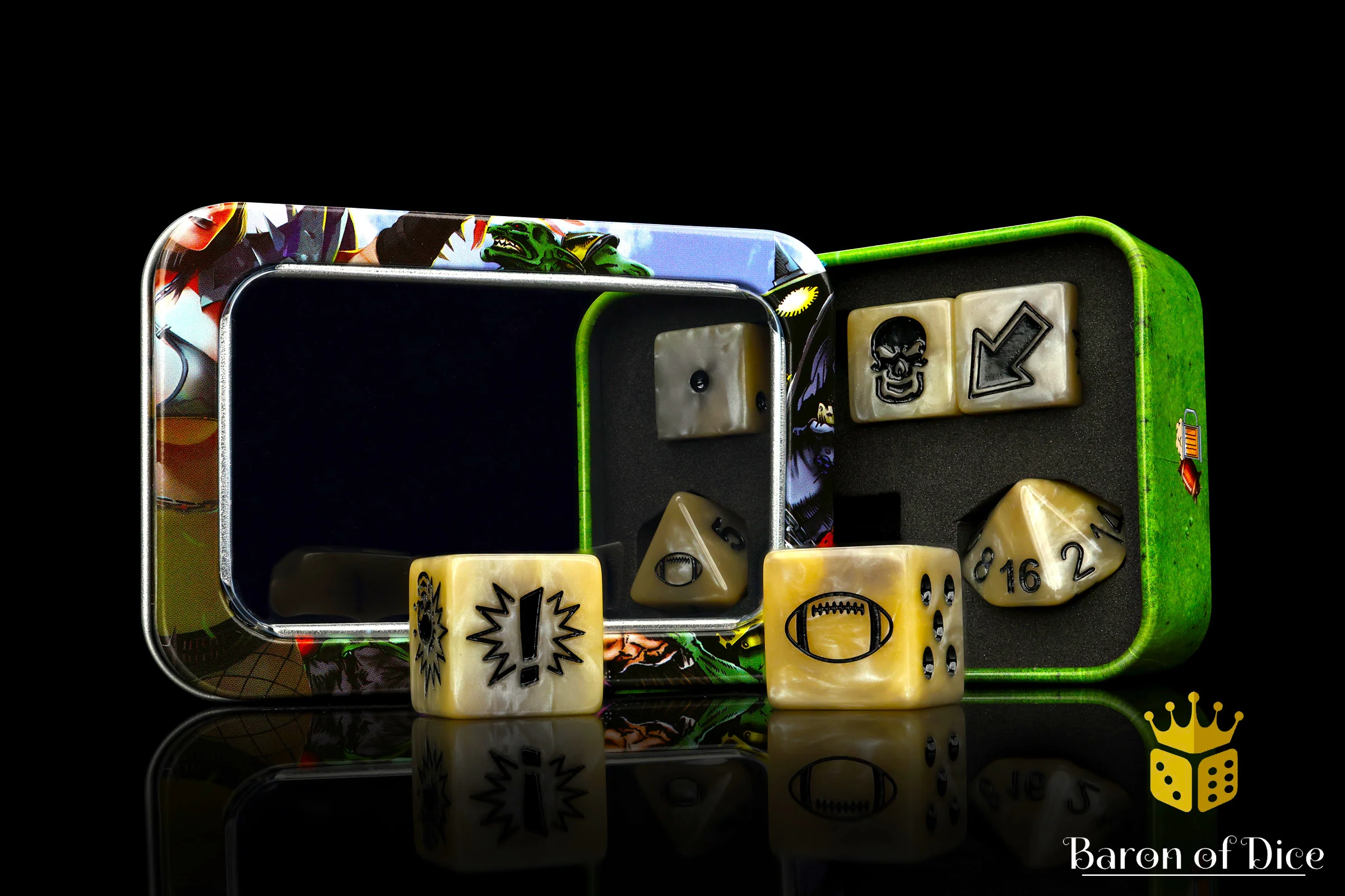 Bone - Bloody Football Dice (Set of 7) - Image 3