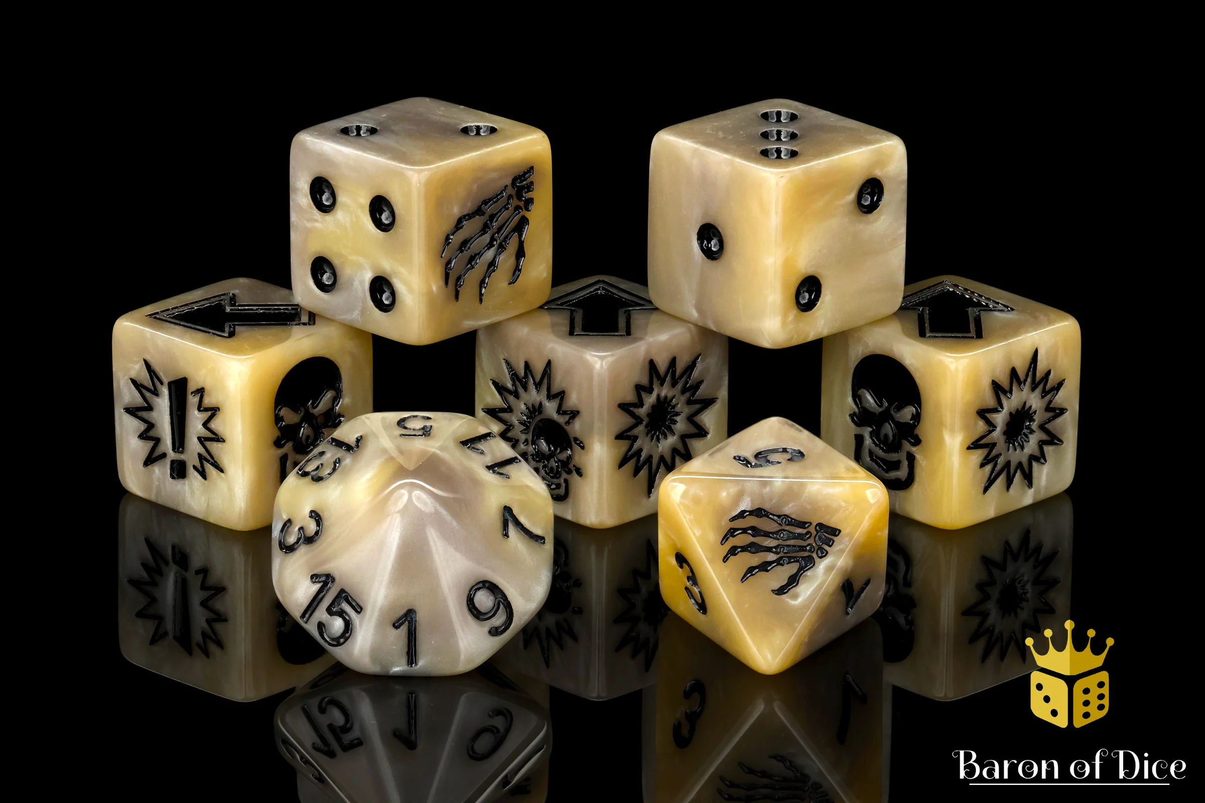 Bone - Bloody Football Dice (Set of 7) - Image 6