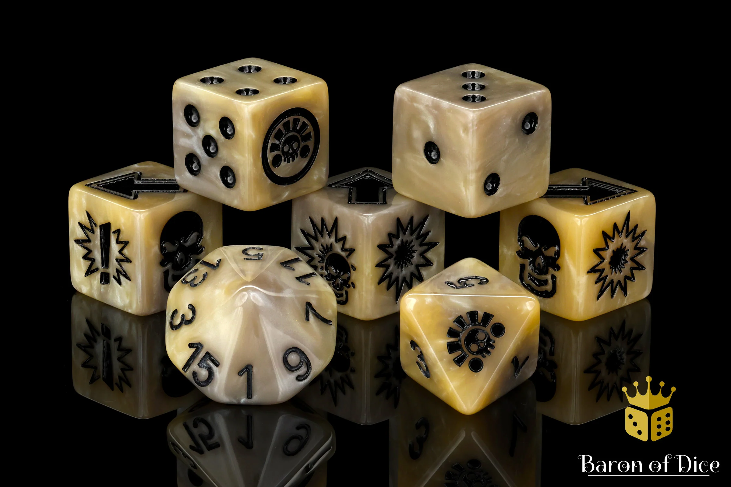 Bone - Bloody Football Dice (Set of 7) - Image 8