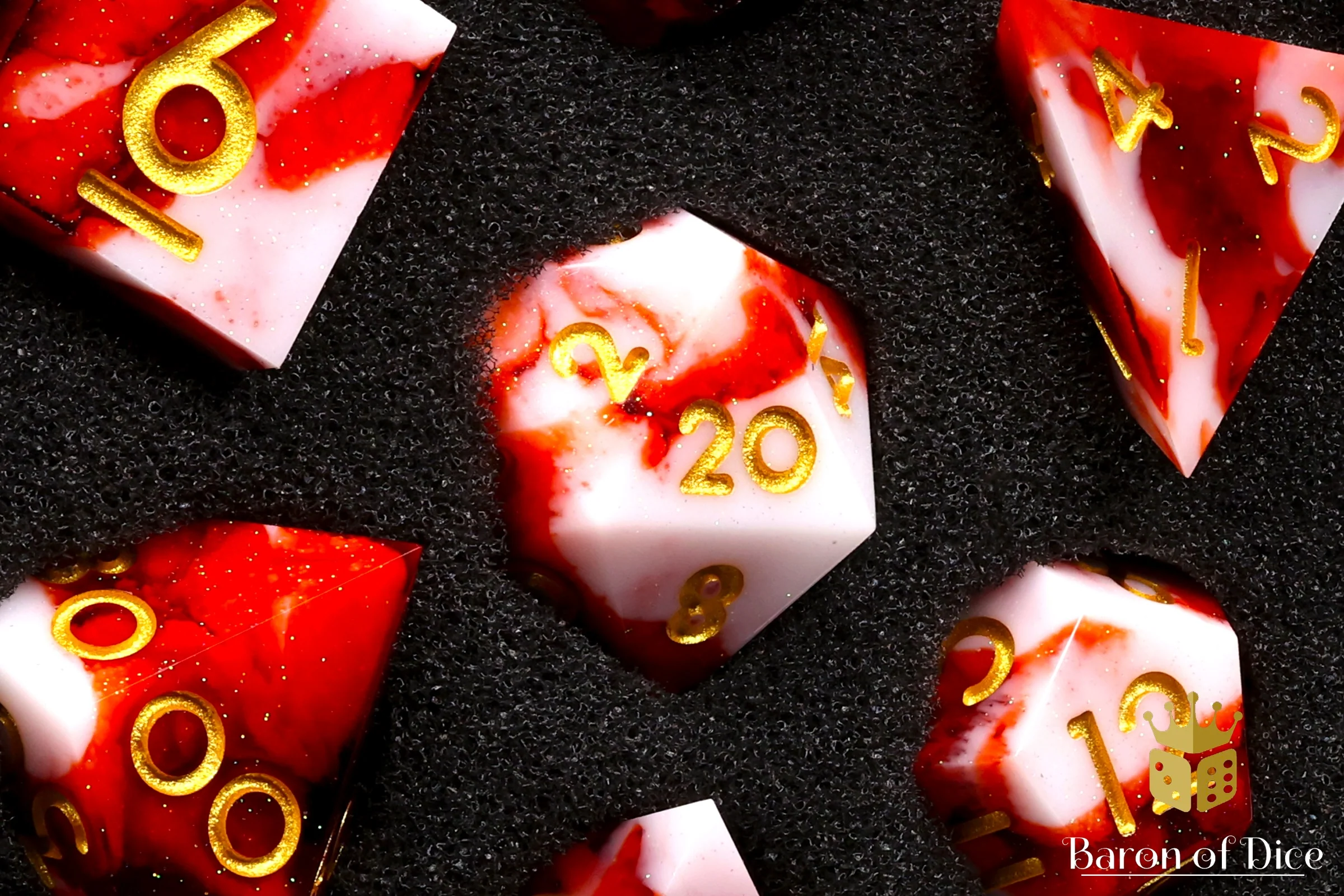 Carnage Sharp Edge RPG Dice Set - 7 Pieces - Image 3