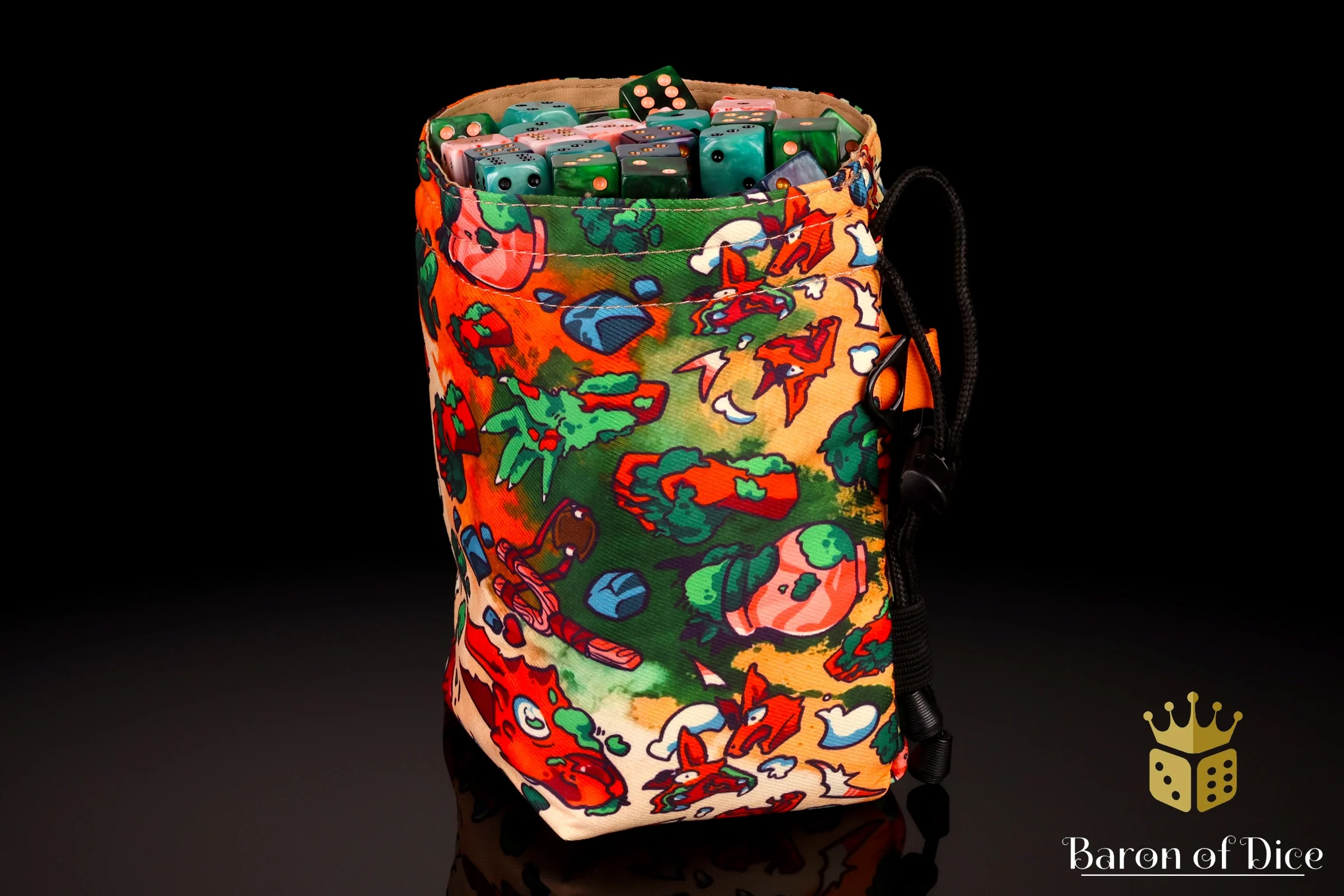 Chaos Lizard | Luxury RPG Dice Bag | Large - Image 2