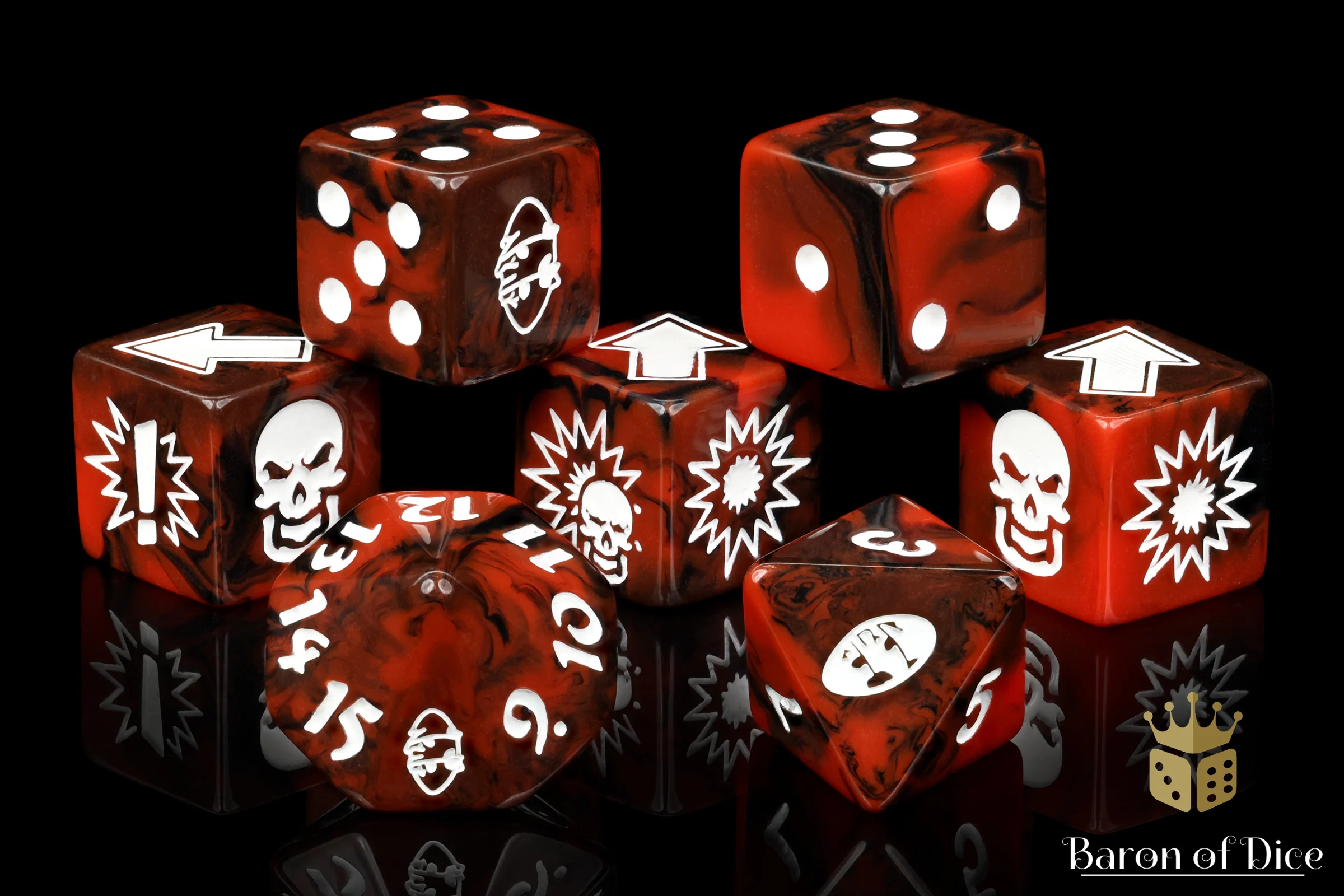 Chaos Red - Bloody Football Dice (Set of 7) - Image 13