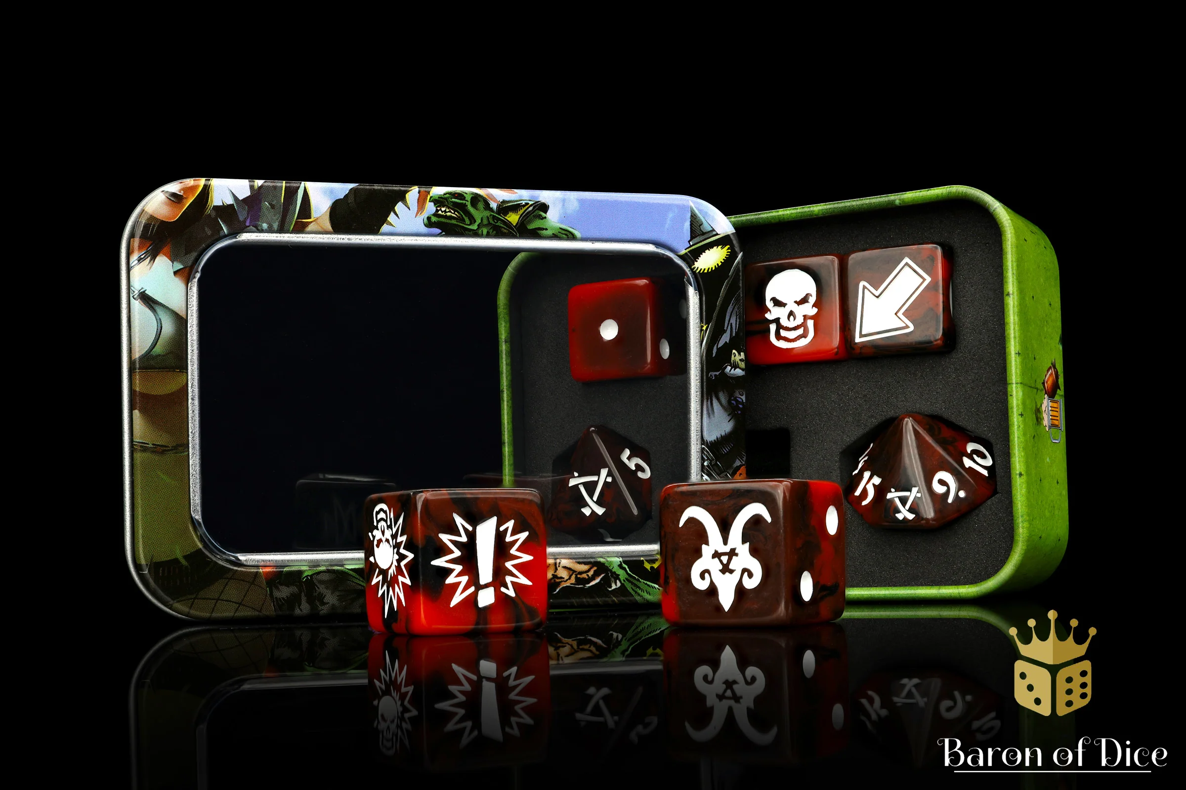 Chaos Red - Bloody Football Dice (Set of 7) - Image 4