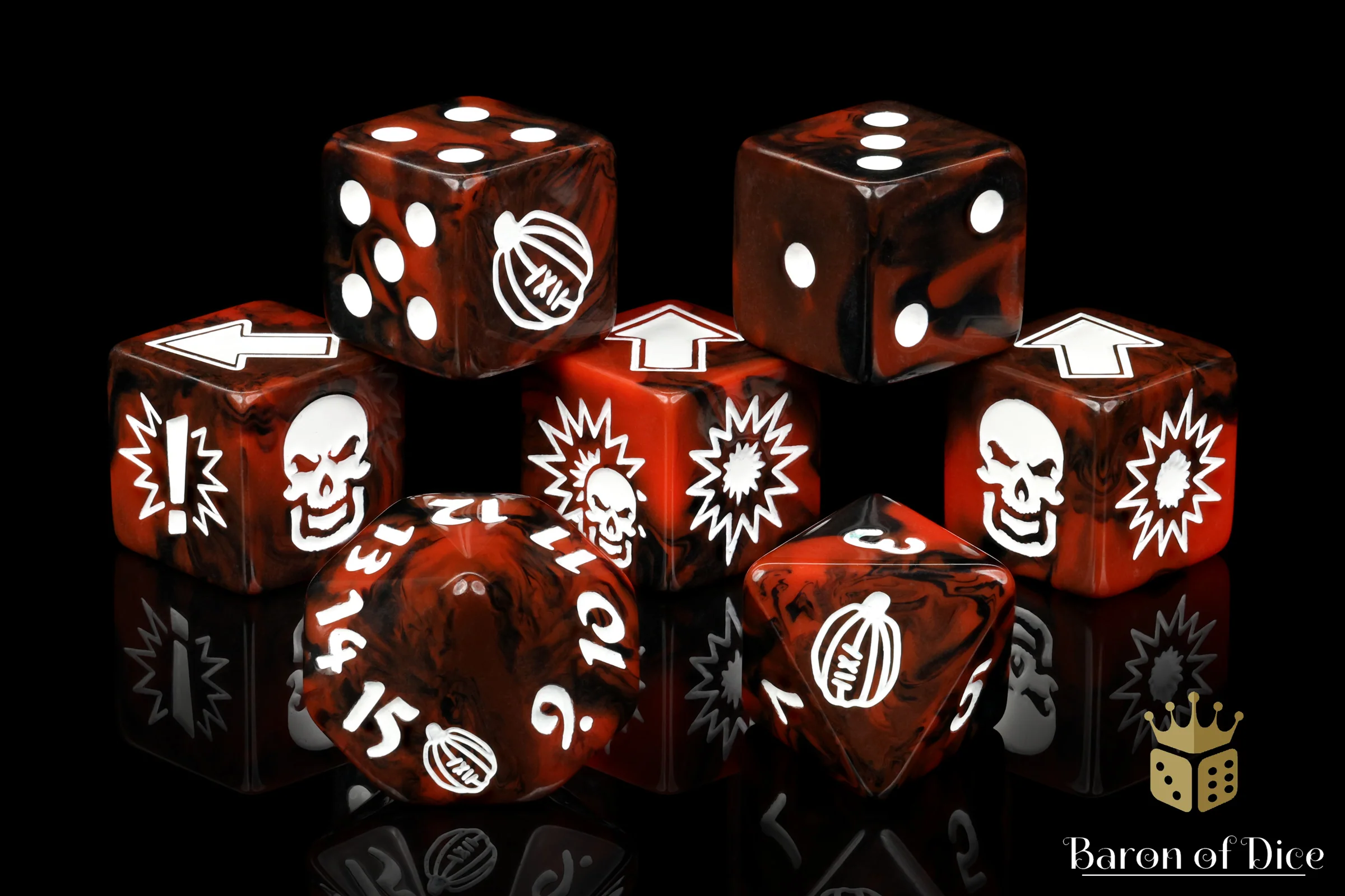 Chaos Red - Bloody Football Dice (Set of 7) - Image 5