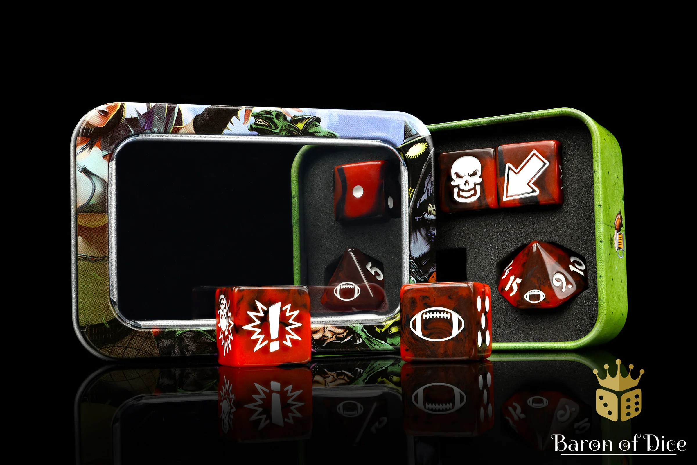 Chaos Red - Bloody Football Dice (Set of 7) - Image 7