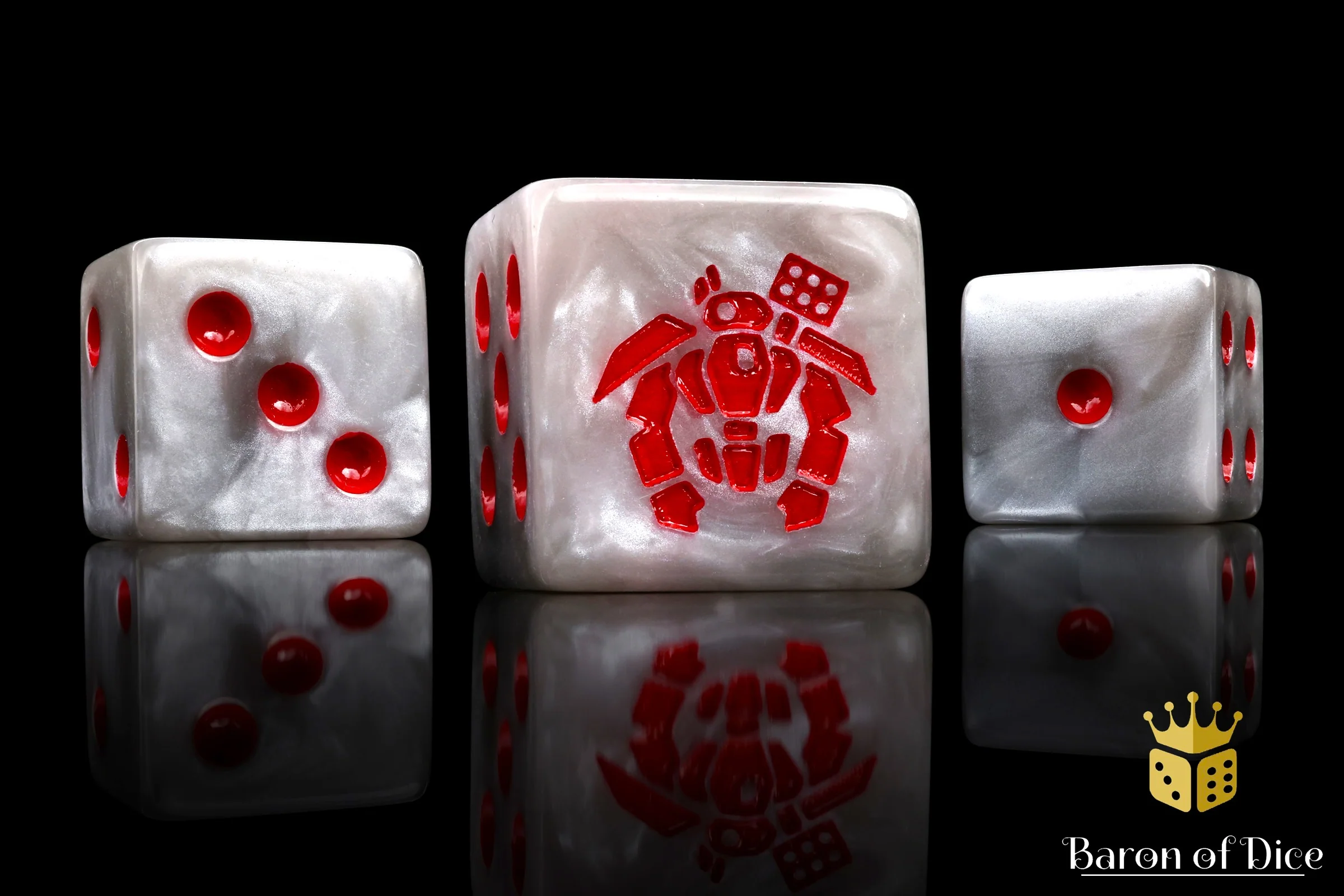 Crisis Robot Dice - White - Image 2