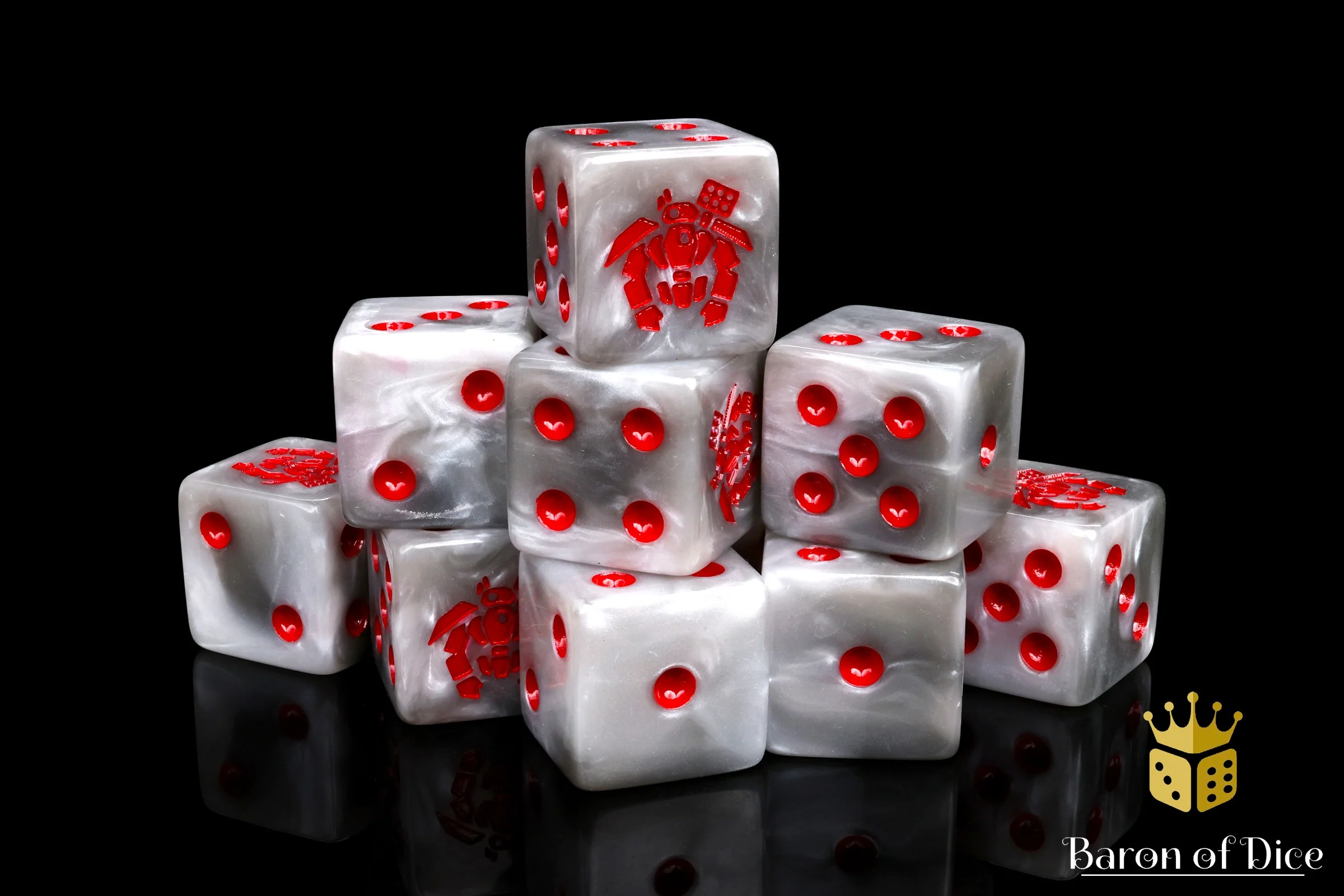 Crisis Robot Dice - White - Image 3