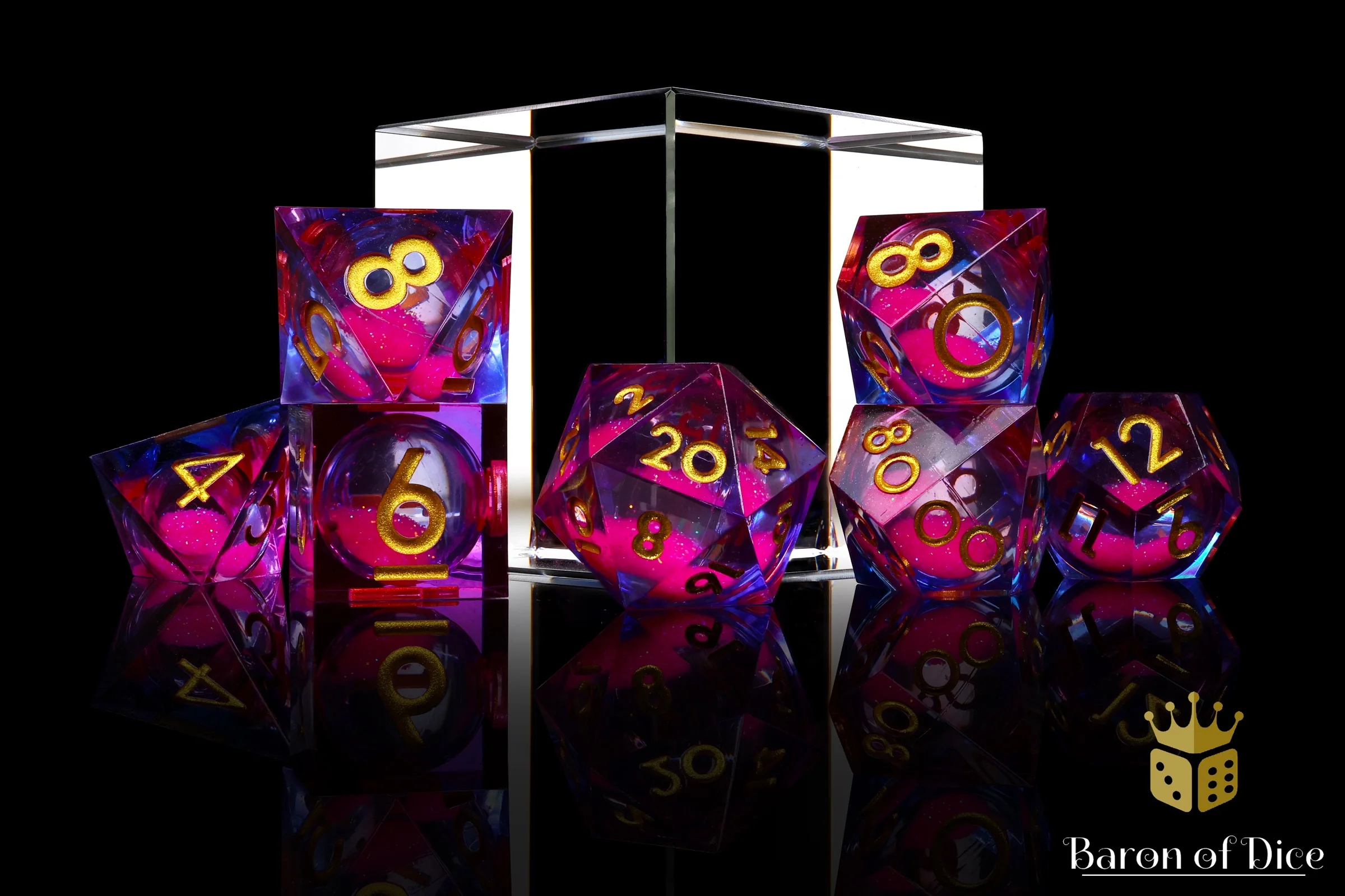 Dance Party Liquid Core RPG Dice Set - 7 Pieces - Image 3