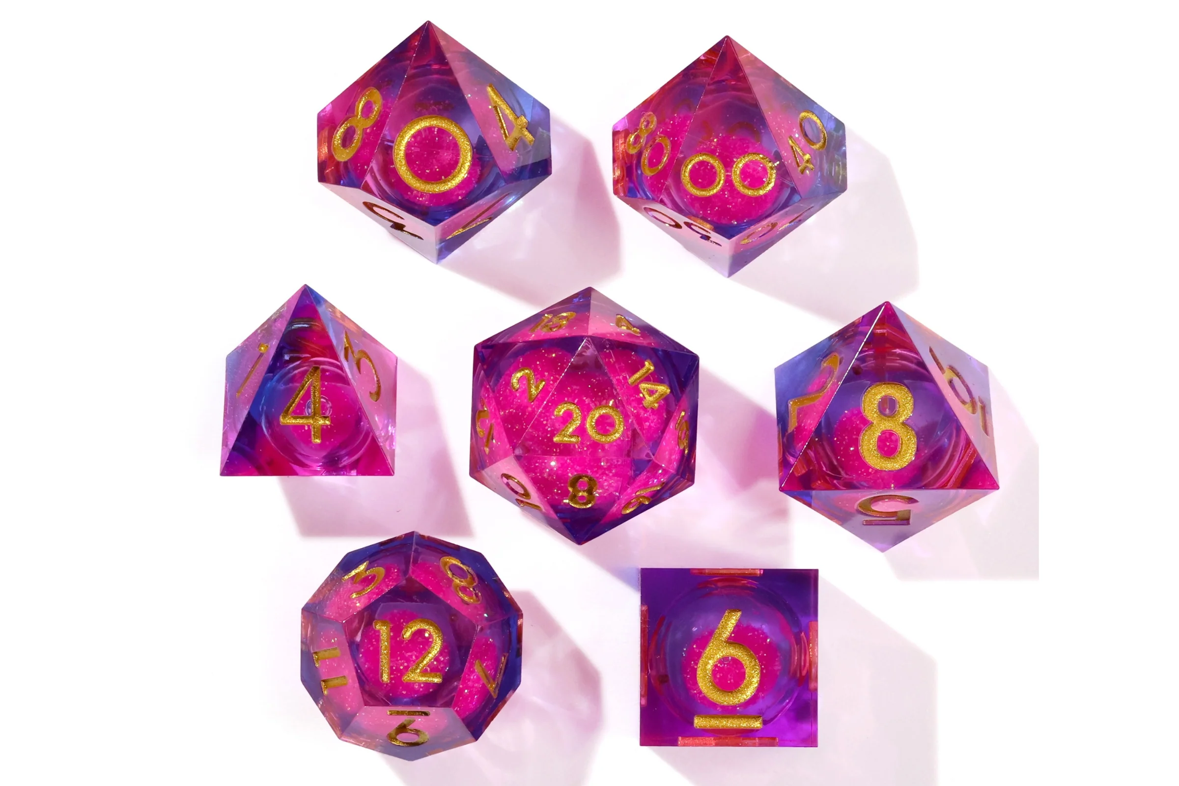Dance Party Liquid Core RPG Dice Set - 7 Pieces - Image 5