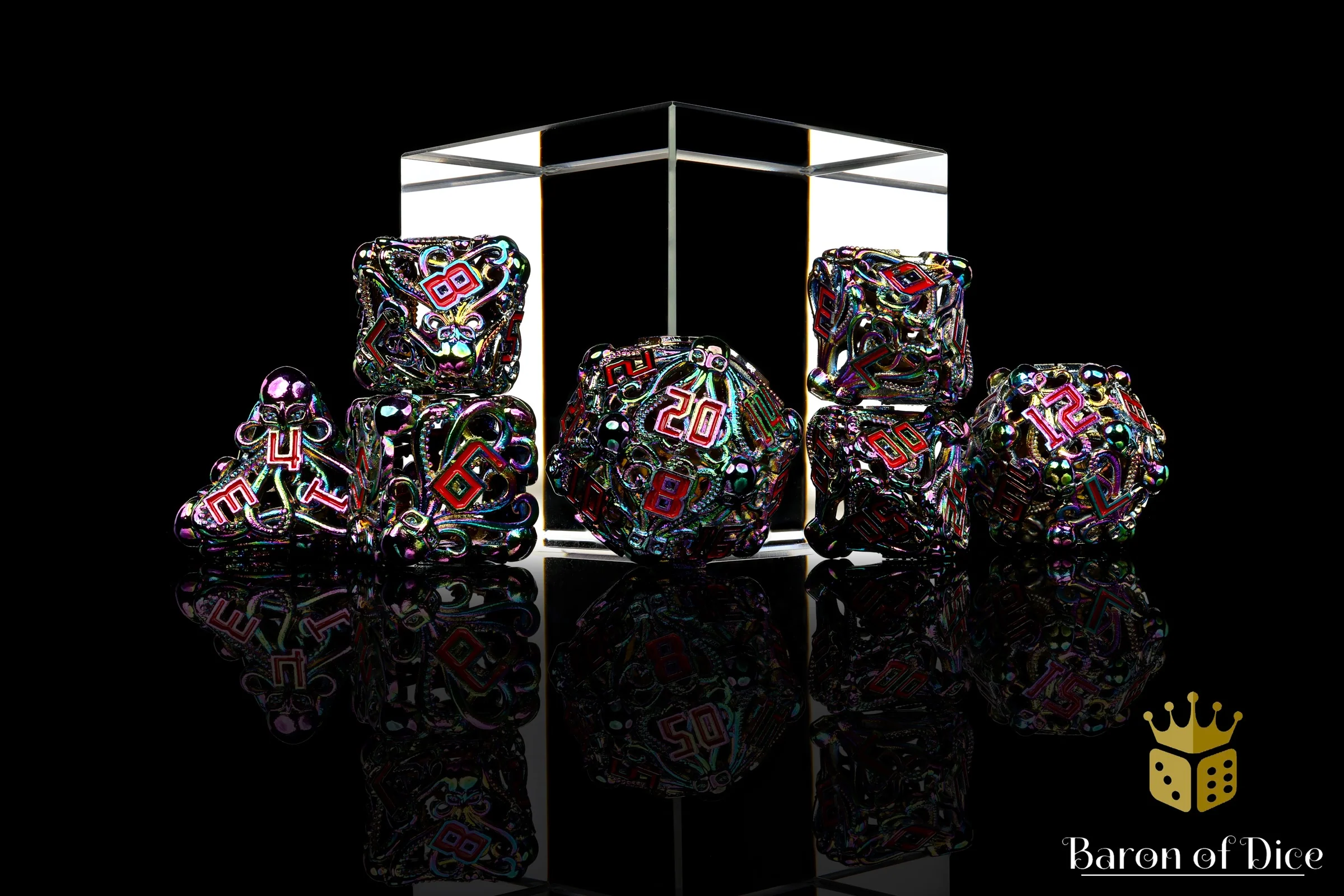 Denizens of the Deep Iridescent Metal RPG Dice Set | 7 Pieces - Image 3
