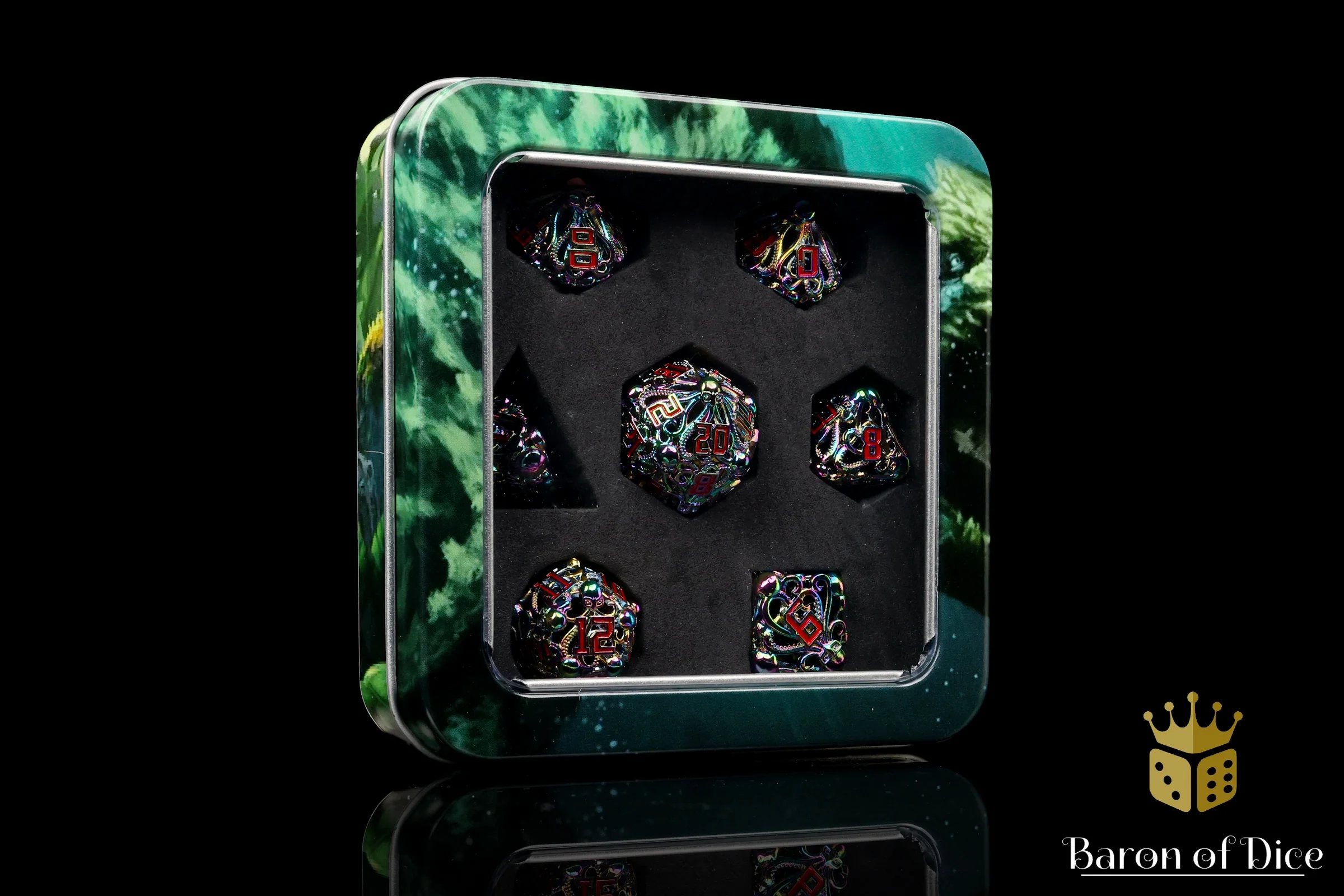 Denizens of the Deep Iridescent Metal RPG Dice Set | 7 Pieces - Image 4