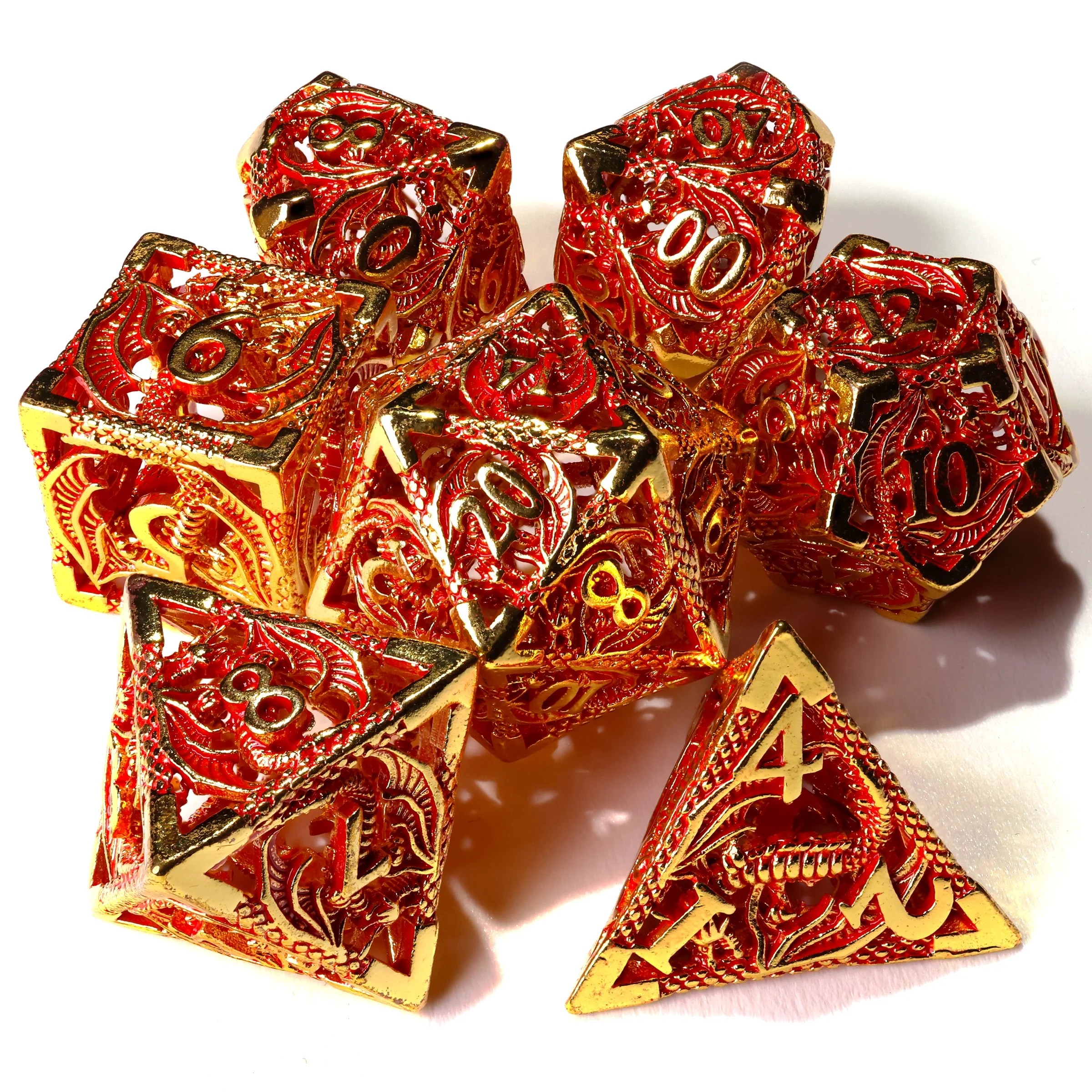 Dragons of Legend Metal RPG Dice Set - 7 Pieces - Image 2