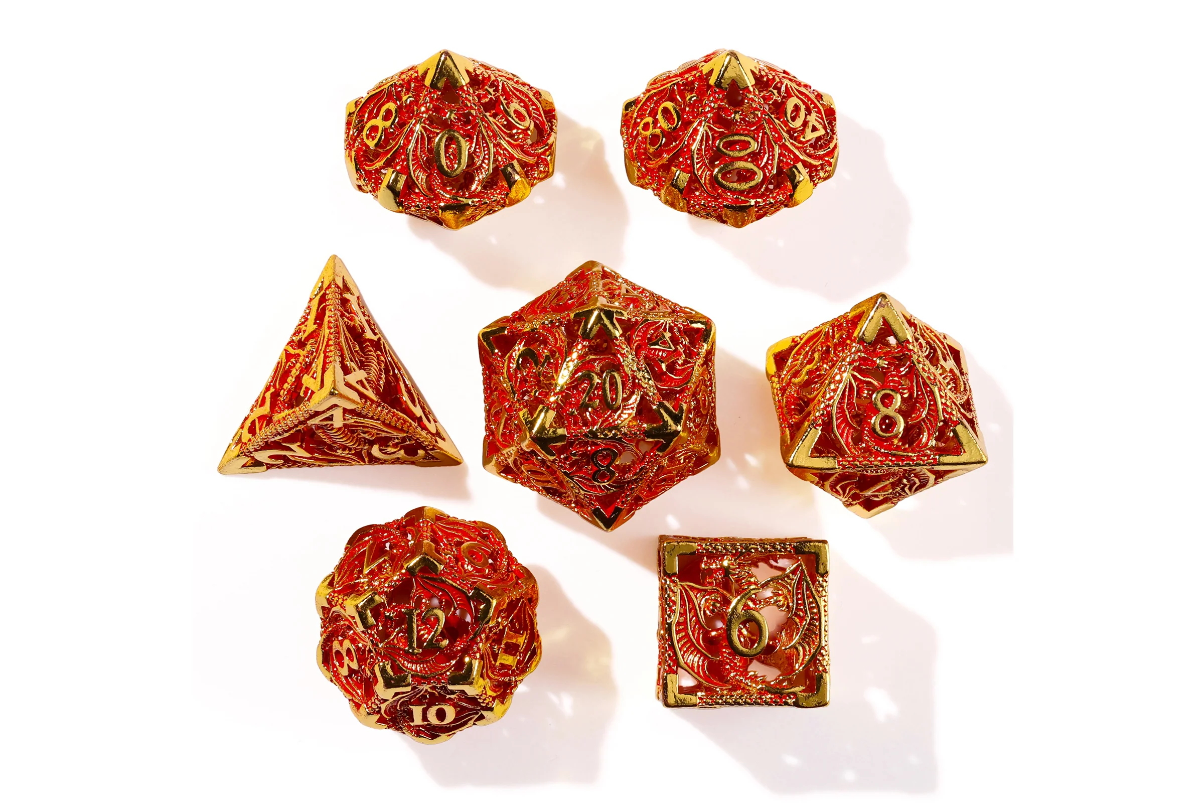 Dragons of Legend Metal RPG Dice Set - 7 Pieces - Image 5