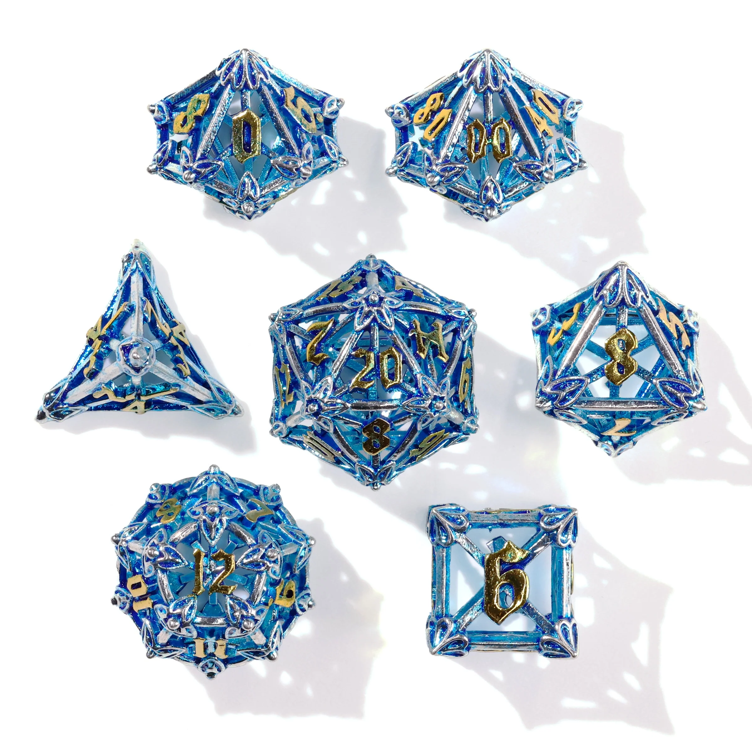 Elven Forged Trinkets Metal RPG Dice Set - 7 Pieces - Image 2