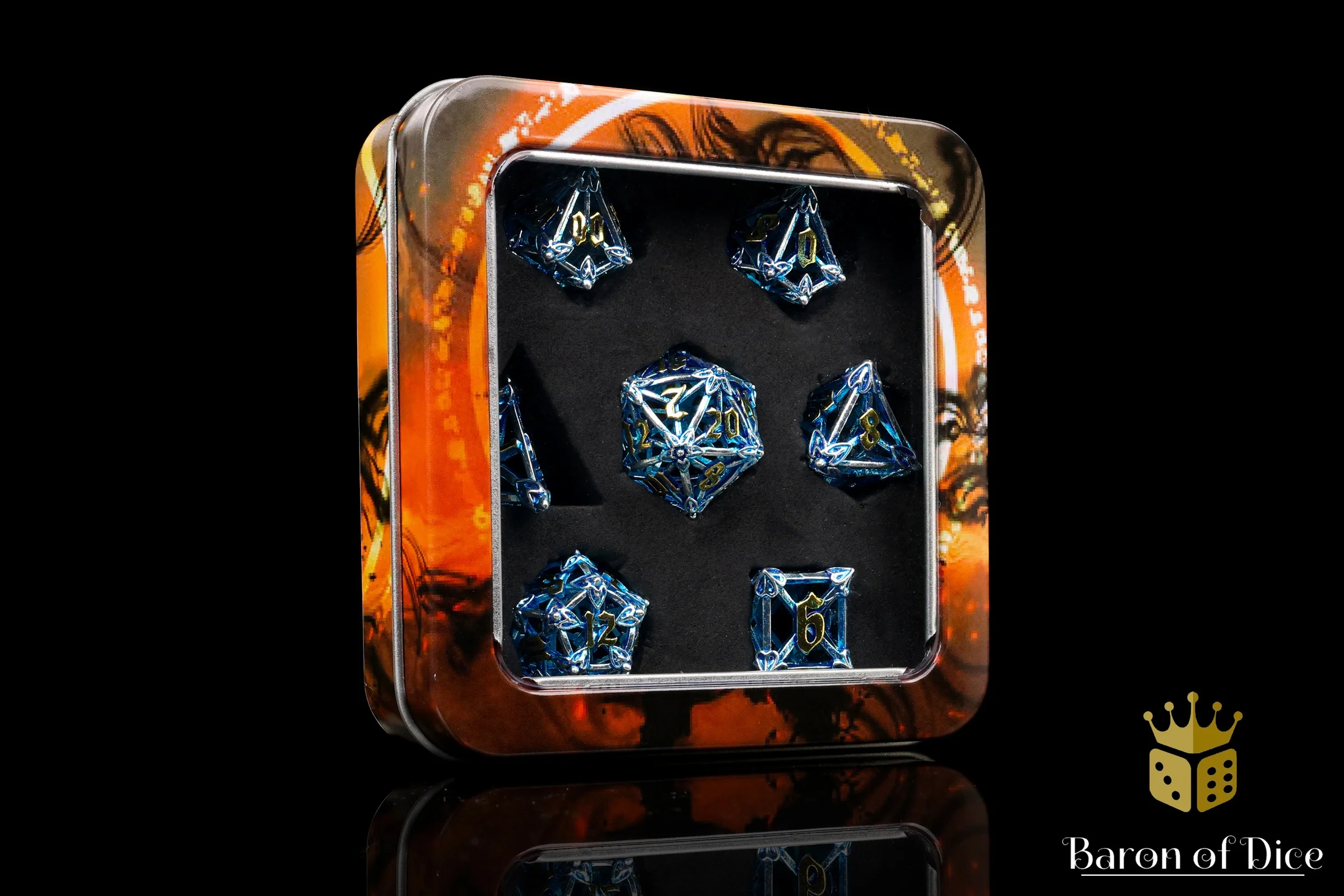 Elven Forged Trinkets Metal RPG Dice Set - 7 Pieces - Image 4