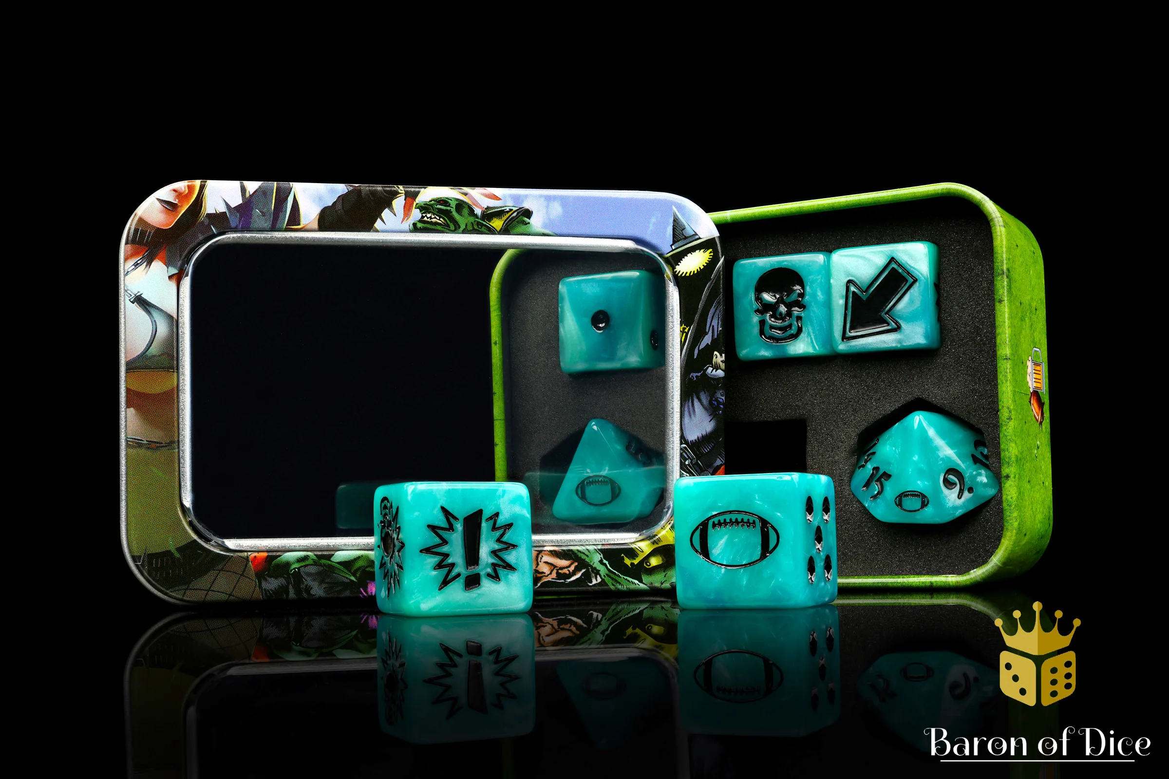 Ethereal Blue - Bloody Football Dice (Set of 7) - Image 11