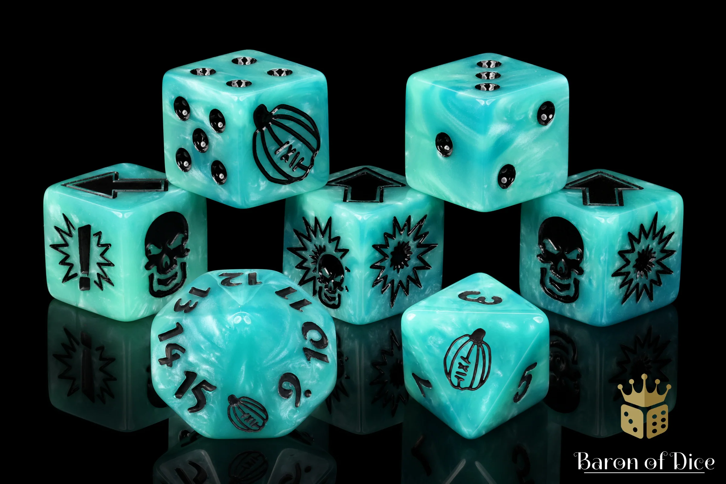 Ethereal Blue - Bloody Football Dice (Set of 7) - Image 12