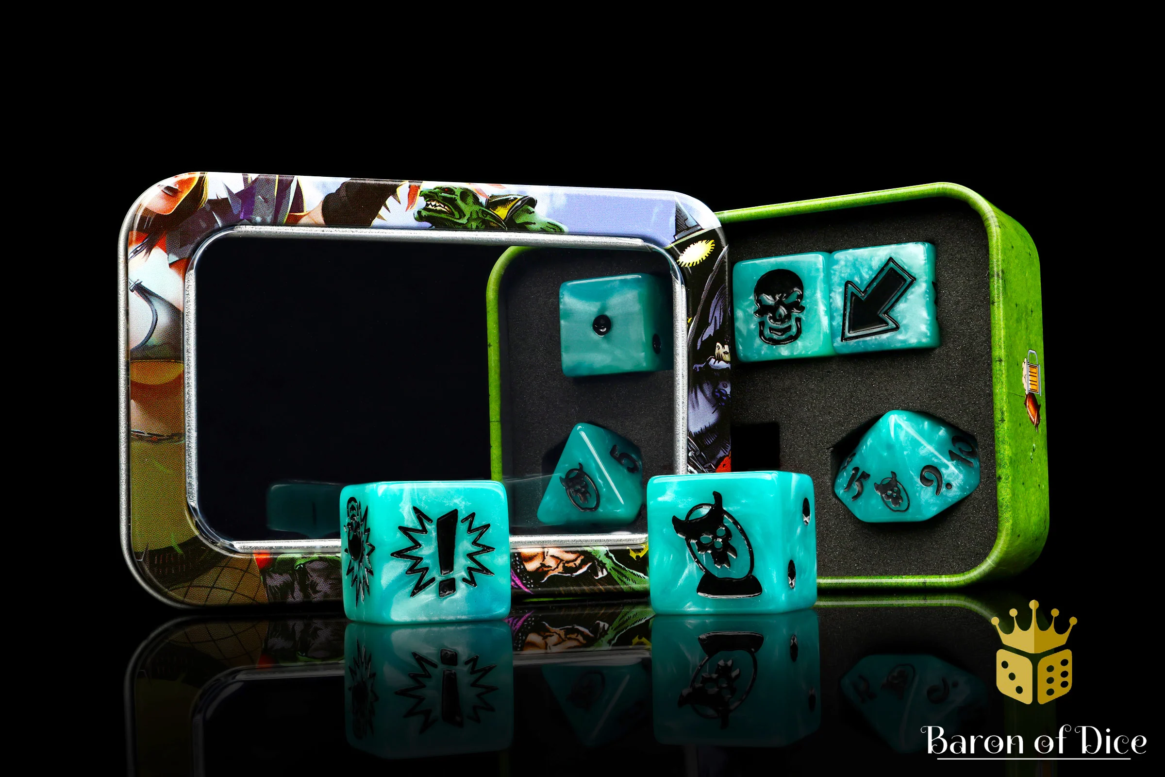Ethereal Blue - Bloody Football Dice (Set of 7) - Image 7
