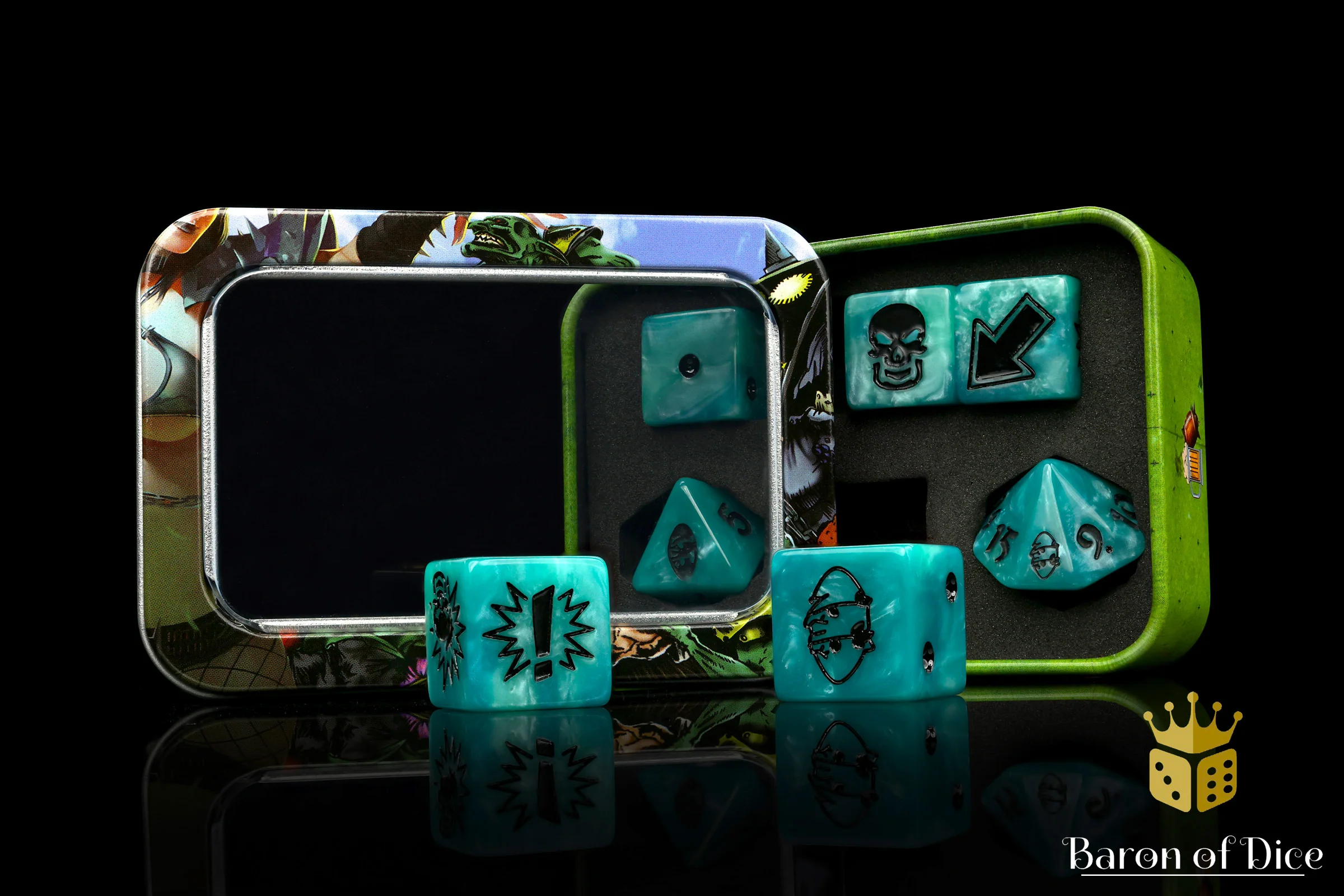 Ethereal Blue - Bloody Football Dice (Set of 7) - Image 8