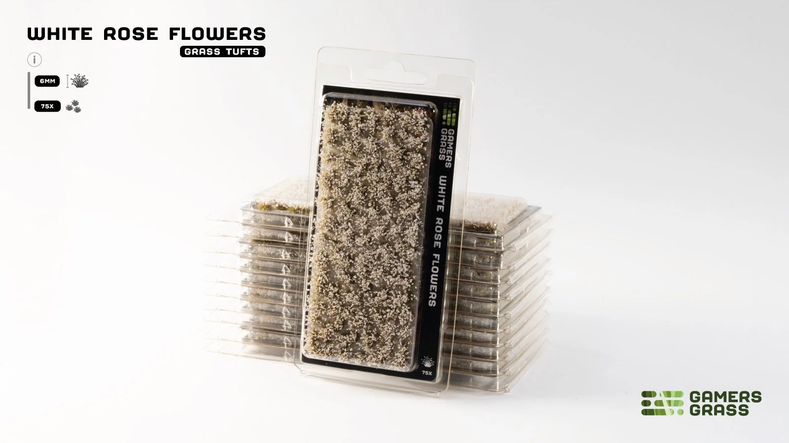 Gamers Grass | Flower Tuft Set | White Rose - Image 2