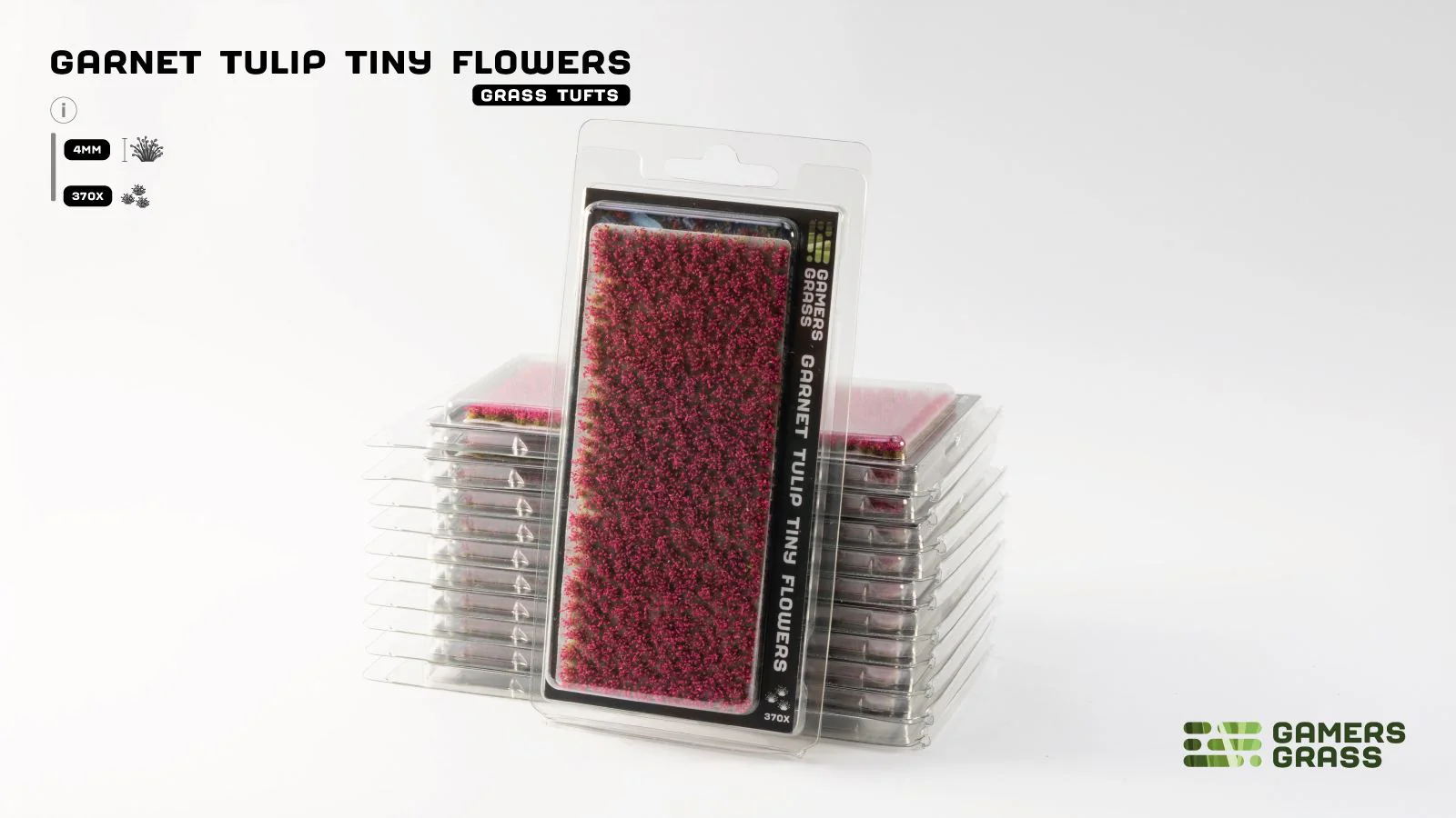 Gamers Grass | Tiny Flower Tuft Set | Garnet Tulip - Image 2
