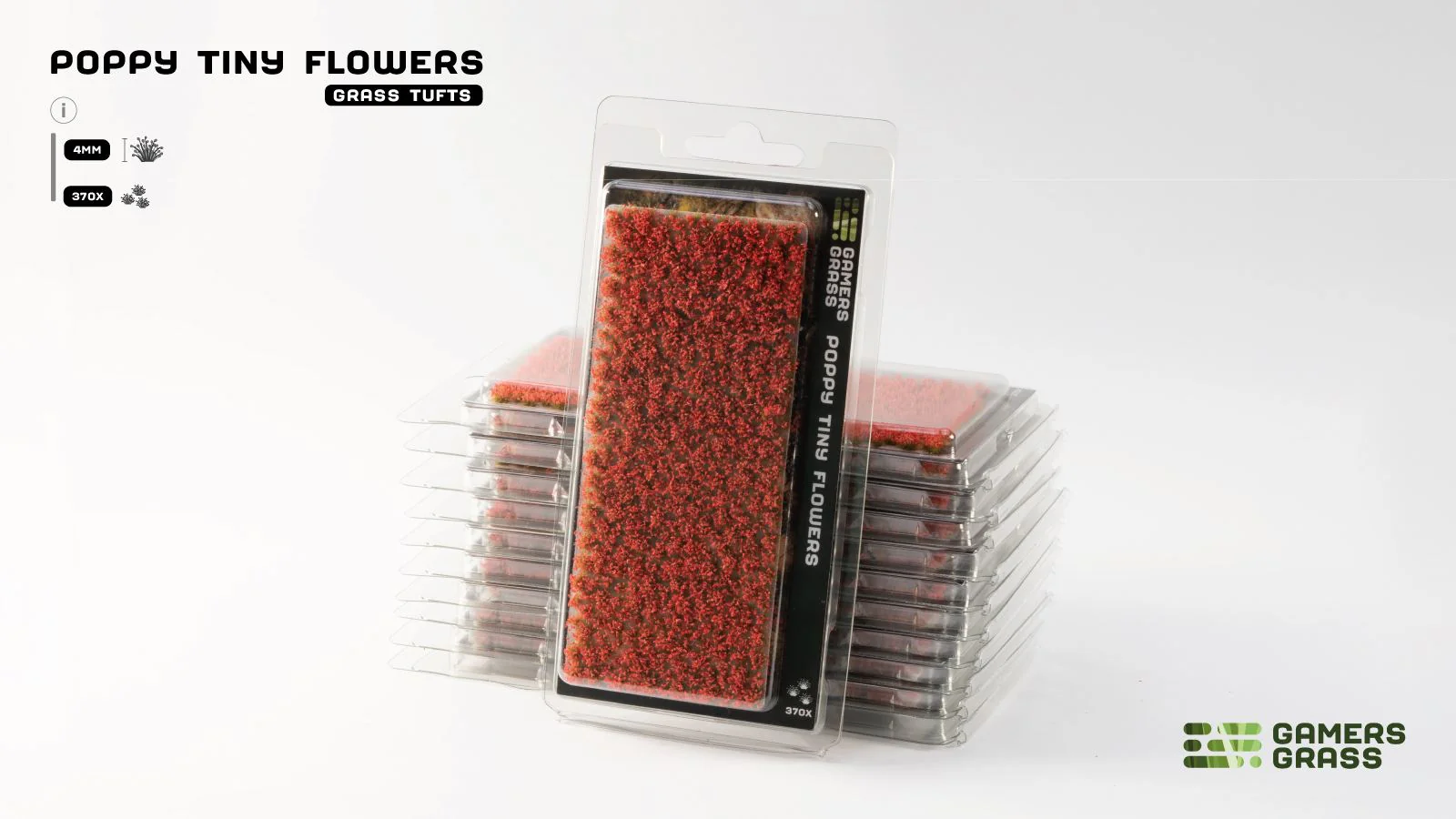 Gamers Grass | Tiny Flower Tuft Set | Poppy - Image 2