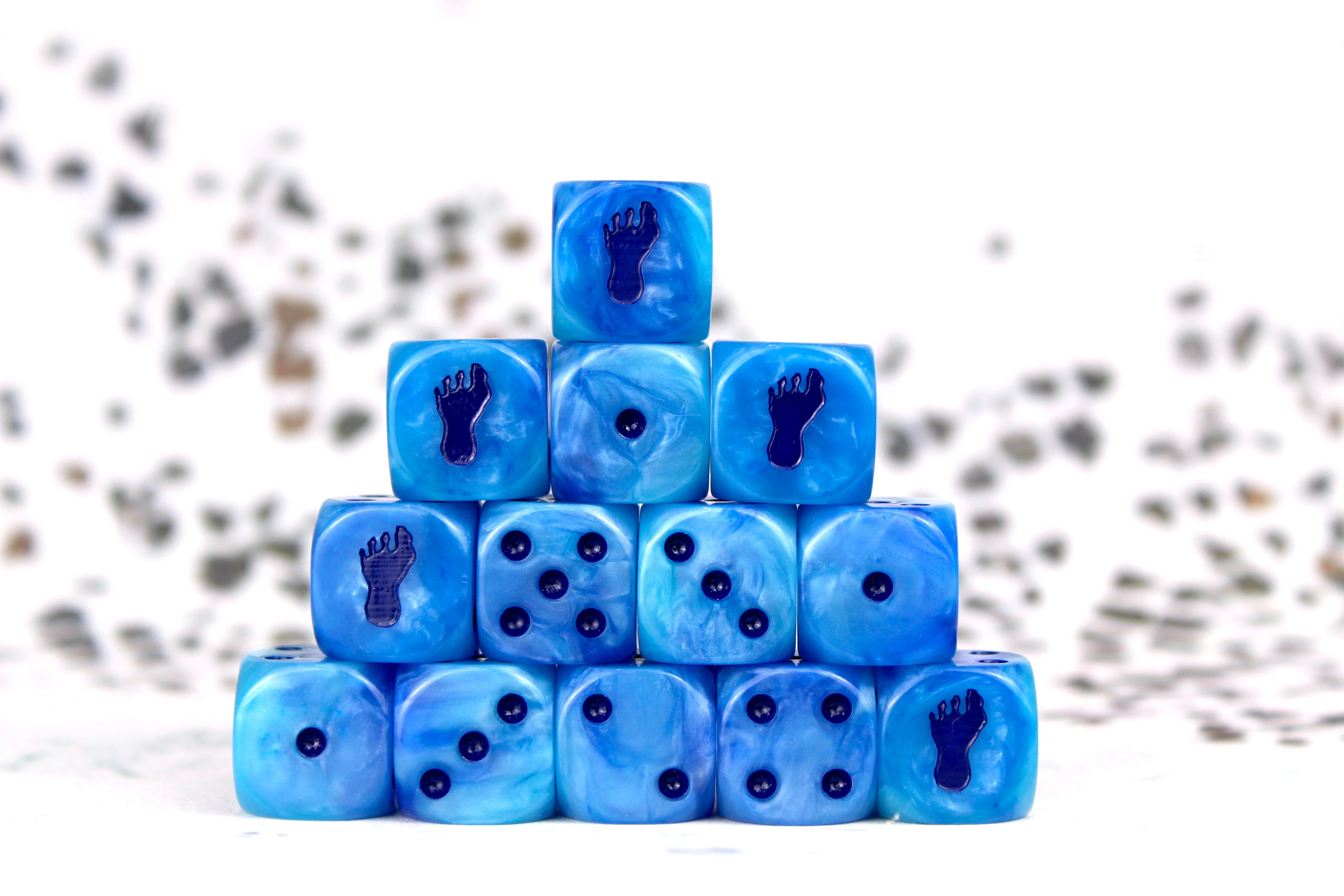 Giant Footprint Dice - Blue Frost - Image 4