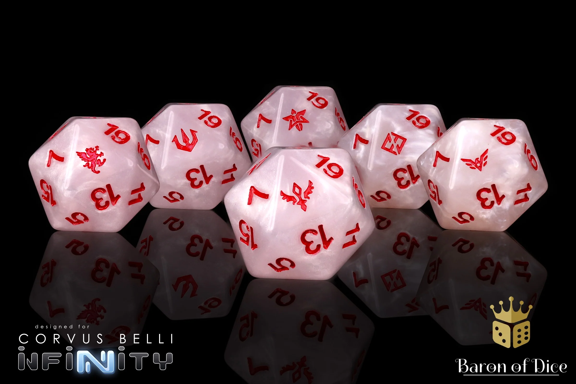 Infinity: PanOceania - Kestrel Colonial Force - Official Dice Set - Image 2